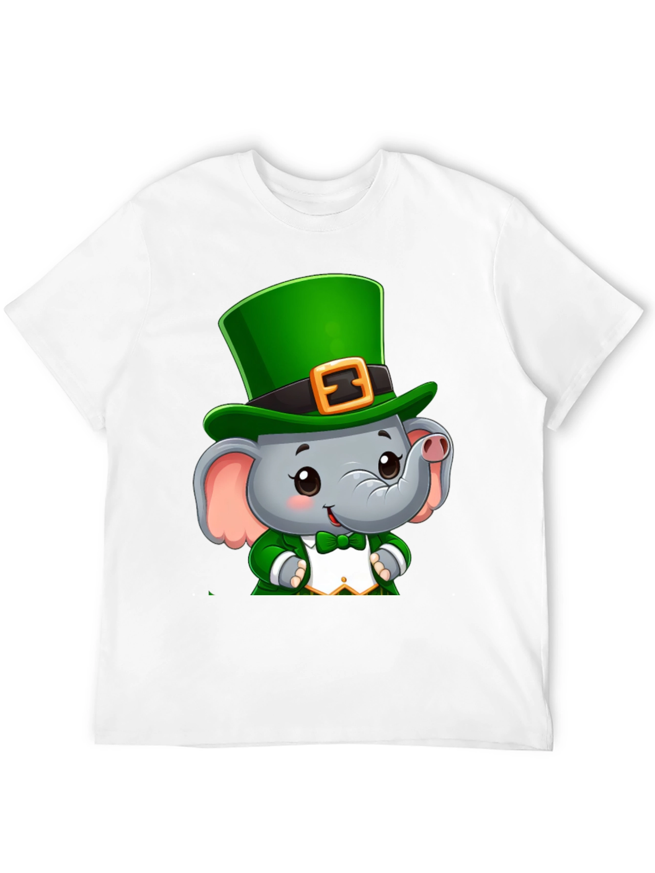 Black St. Patrick's Day Elephant T-Shirt view 12