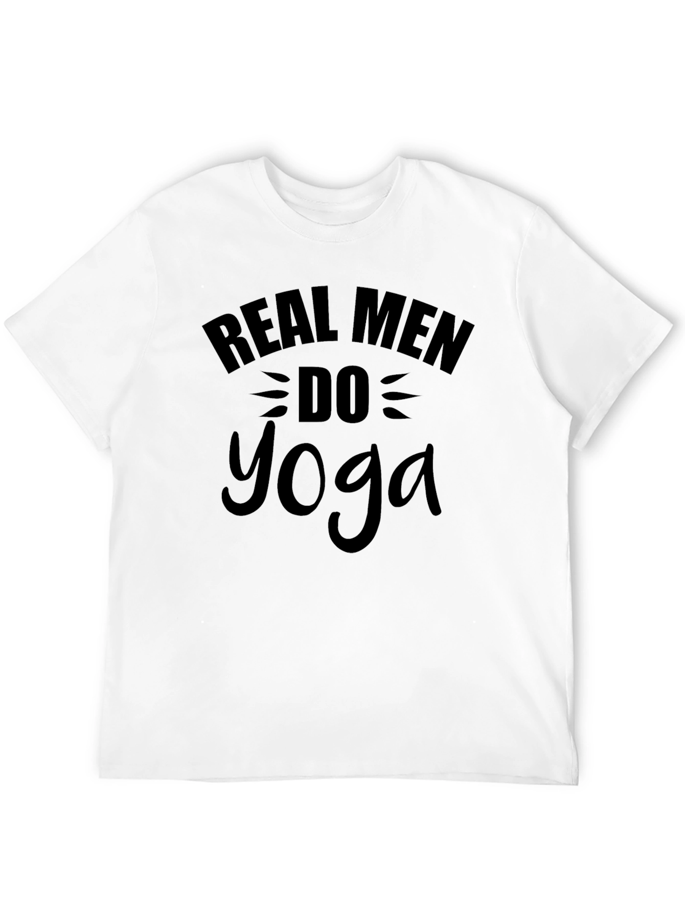 Black Real Men Do Yoga Graphic T-Shirt view 12