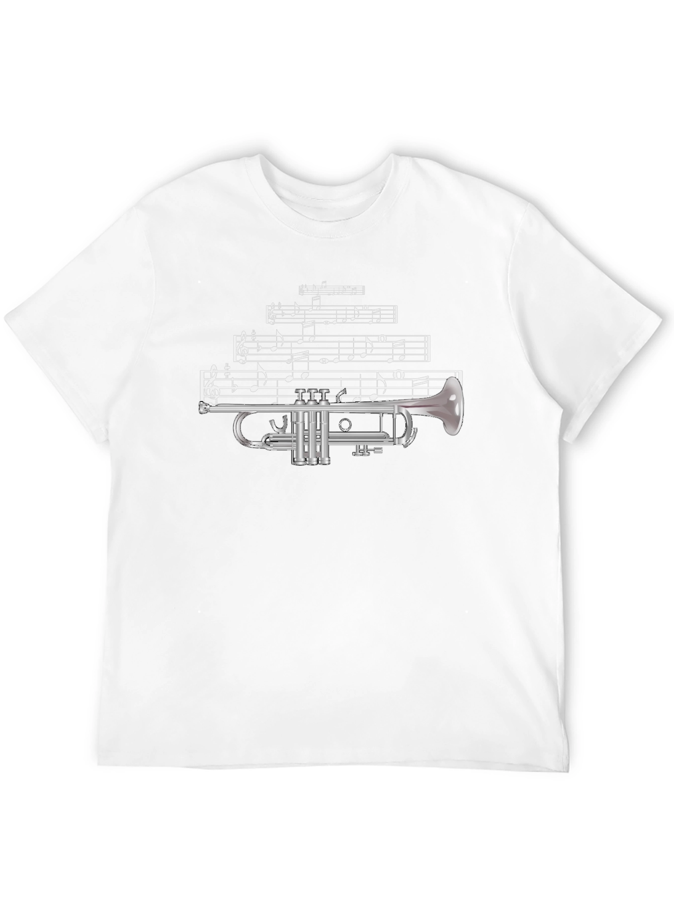 Black Musical Trumpet T-Shirt view 12