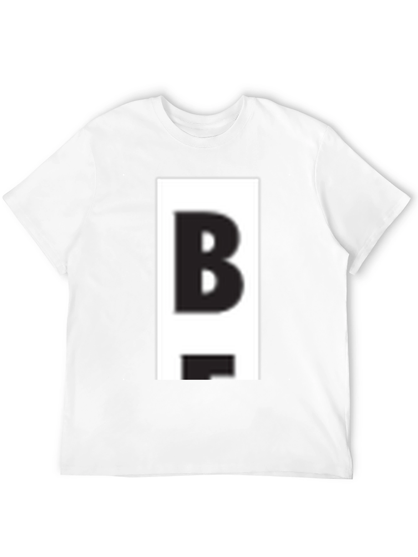 Black Bold 'B' Graphic Tee - Casual Black T-Shirt view 12