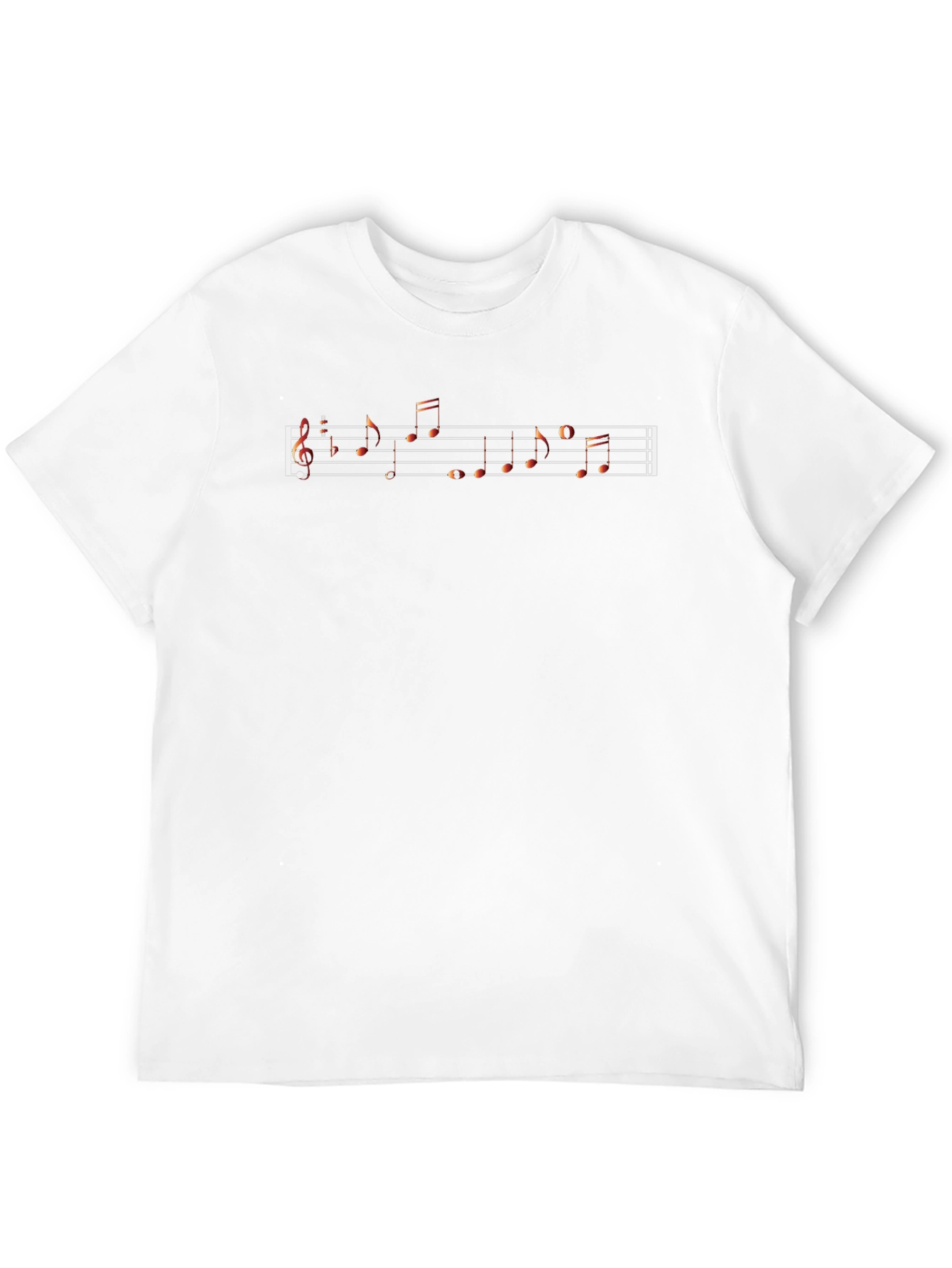 Black Musical Score T-Shirt - Classic Black Tee view 12