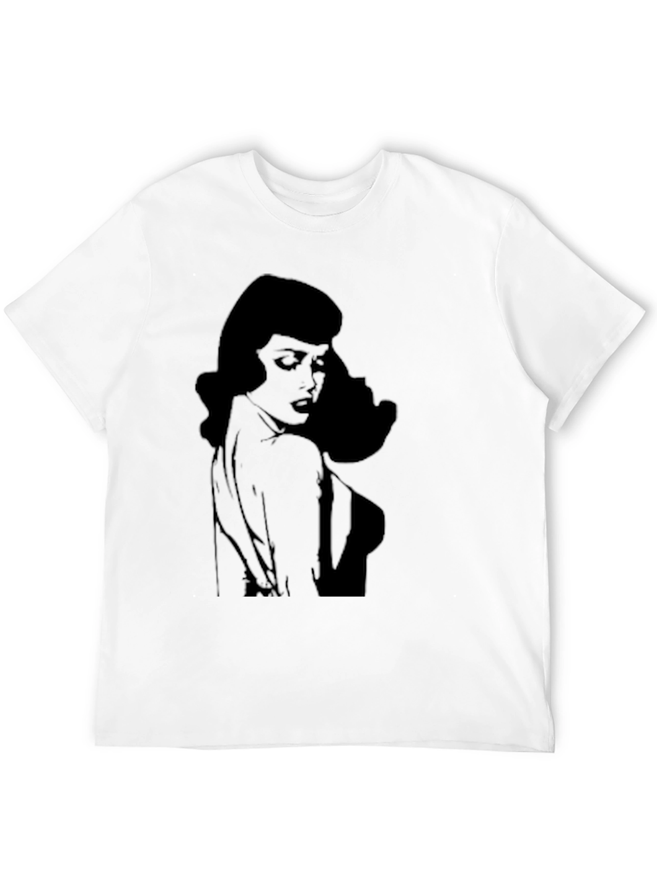 Black Retro Silhouette Graphic T-Shirt - Black view 12