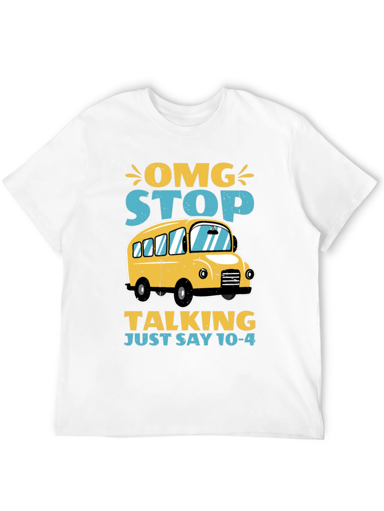 Black OMG Stop Talking School Bus T-Shirt view 12