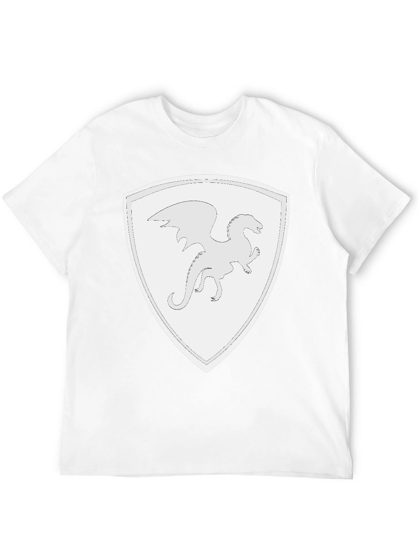 Black Dragon Shield Black T-Shirt - Fantasy Tee view 12