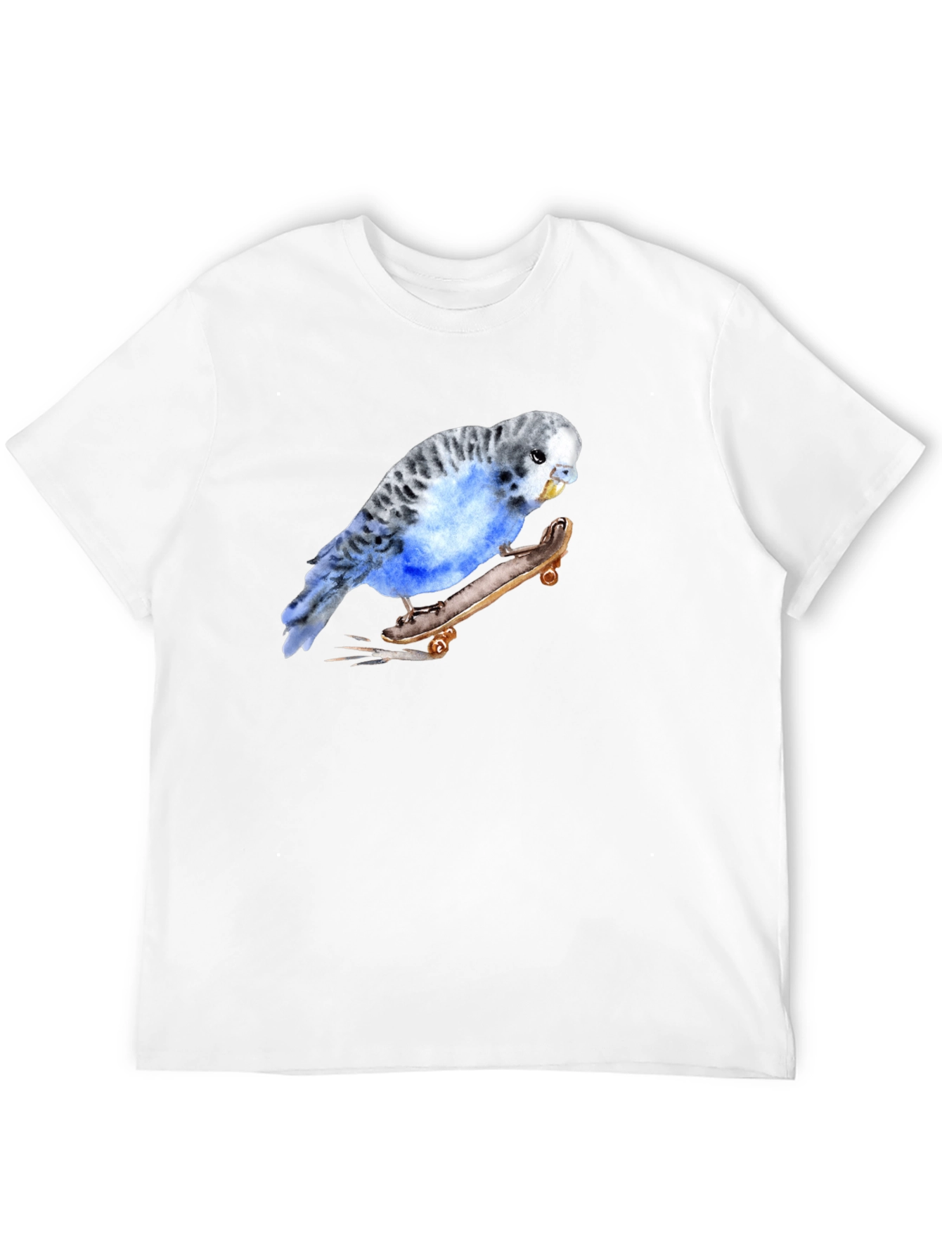Black Parakeet Skateboard Graphic Tee - Unique Bird Lover Design view 12