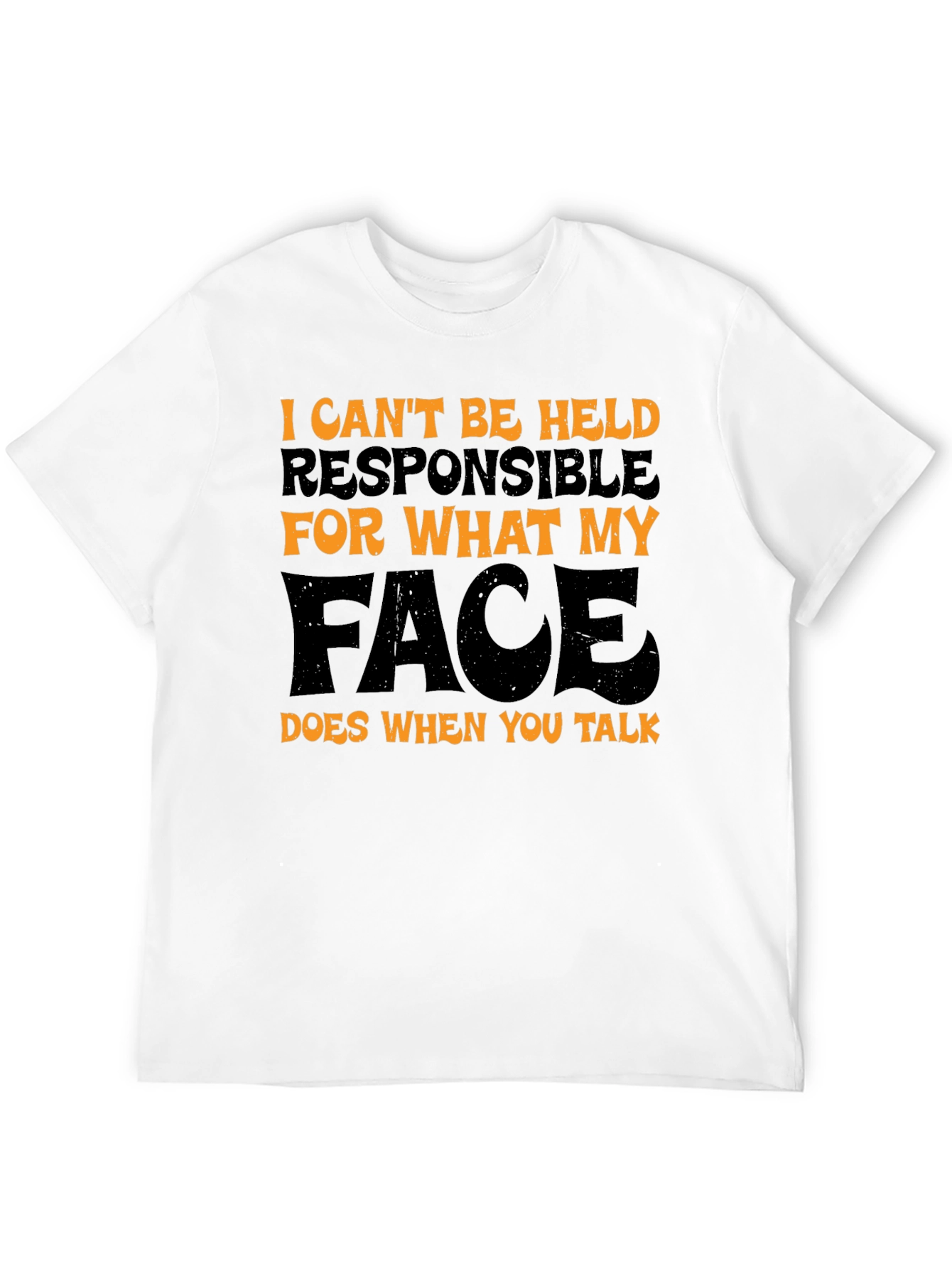 Black Funny Face T-Shirt - Talk Sarcasm Humor Tee view 12