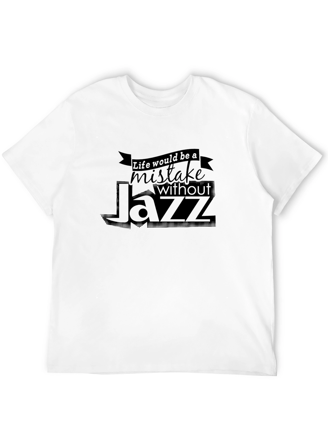 Black Life Without Jazz Black Graphic Tee view 12
