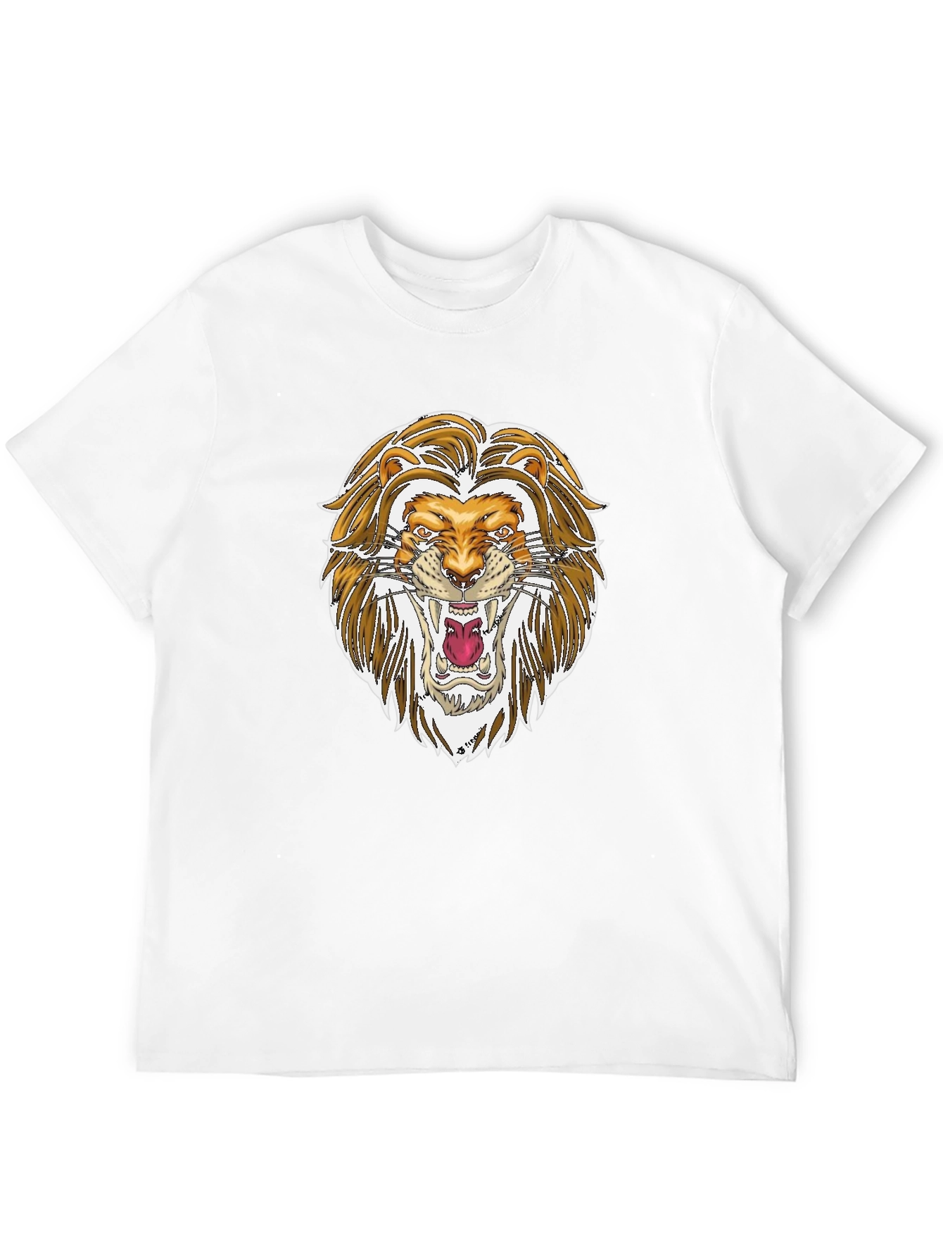 Black Lion Graphic Black T-Shirt | Bold Animal Print Tee view 12