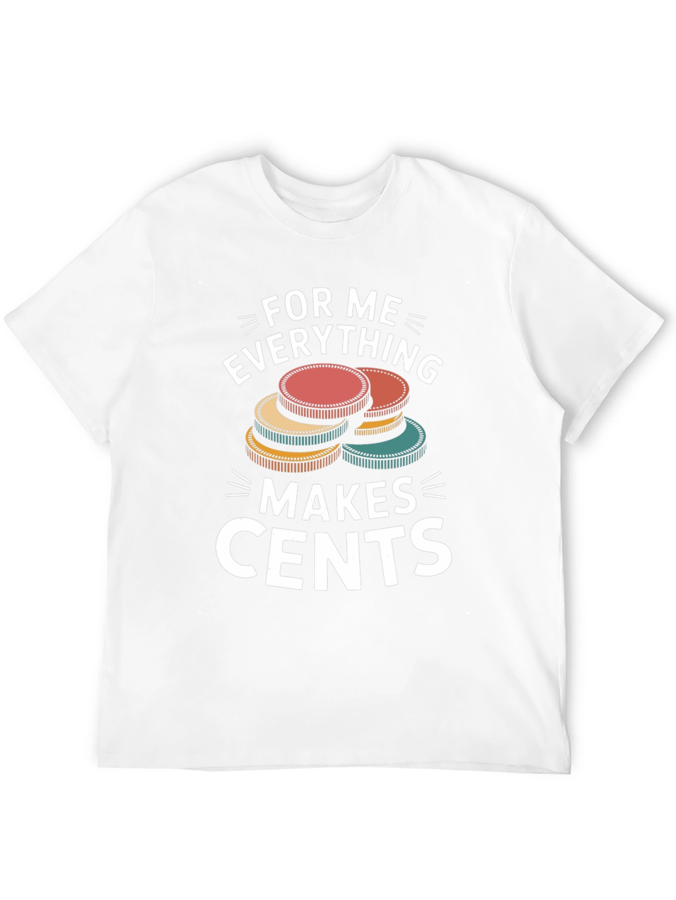 Black Funny "Makes Cents" Graphic Tee view 12