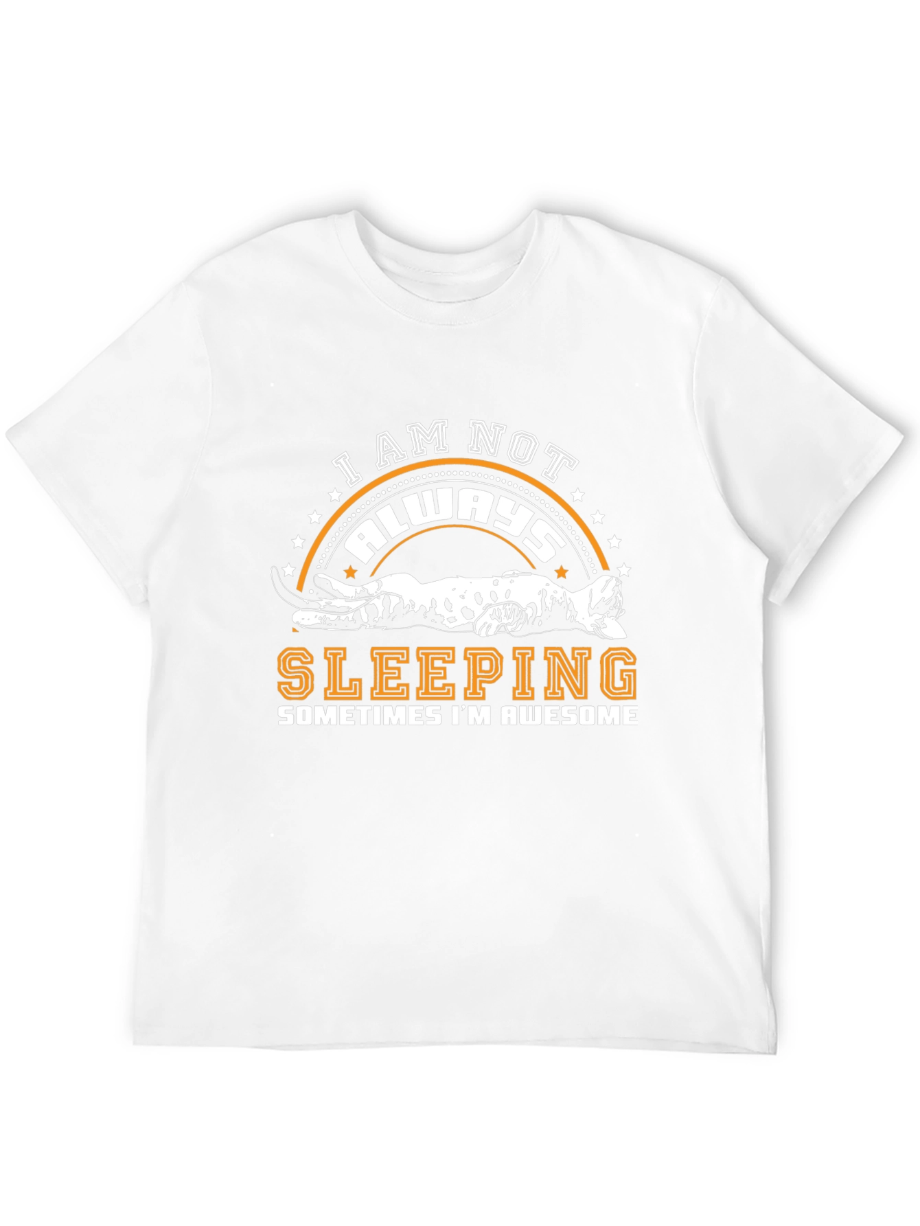 Black I Am Not Always Sleeping Cat Graphic T-Shirt view 12