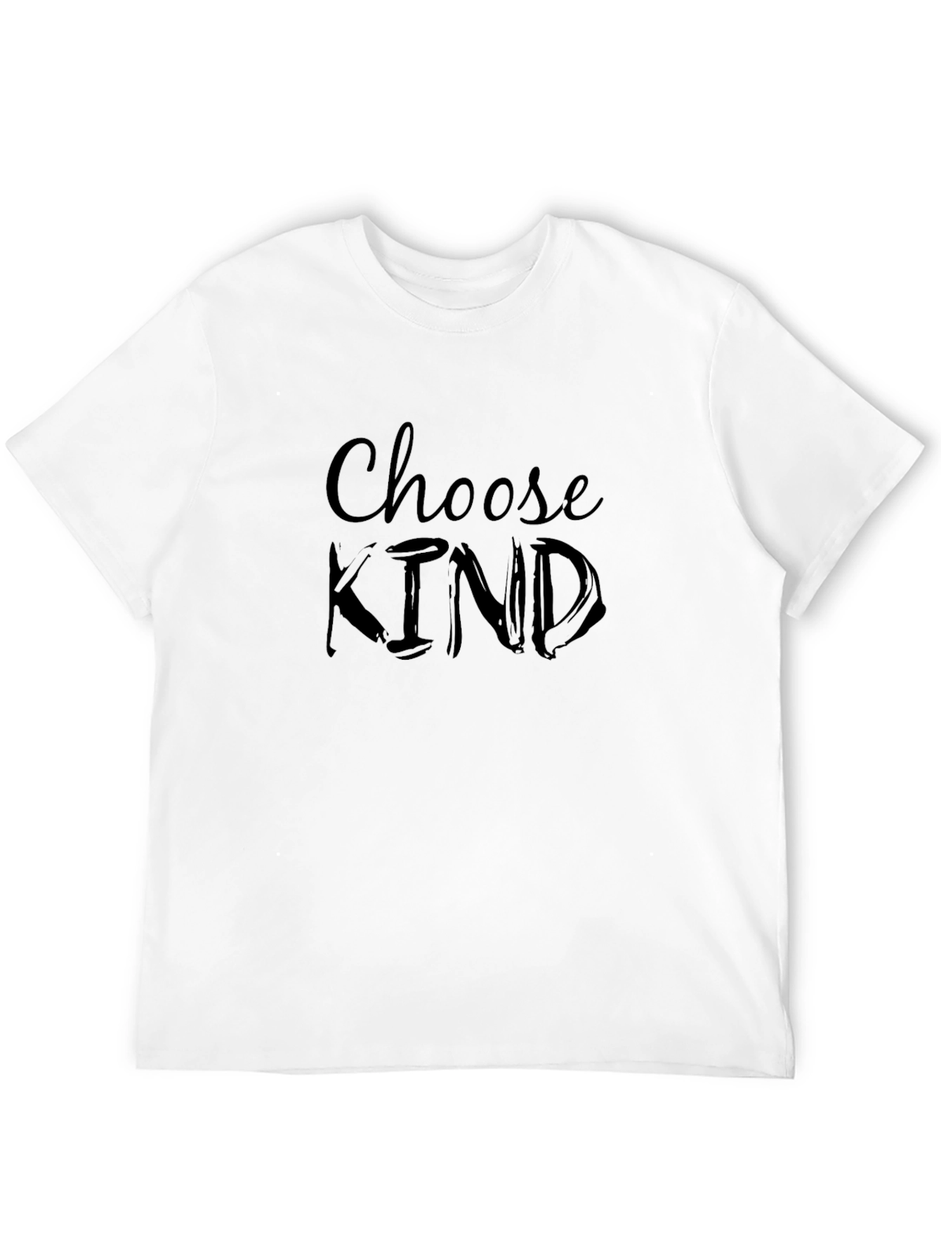 Black Choose Kind Graphic Tee - Soft Cotton Crew Neck view 12