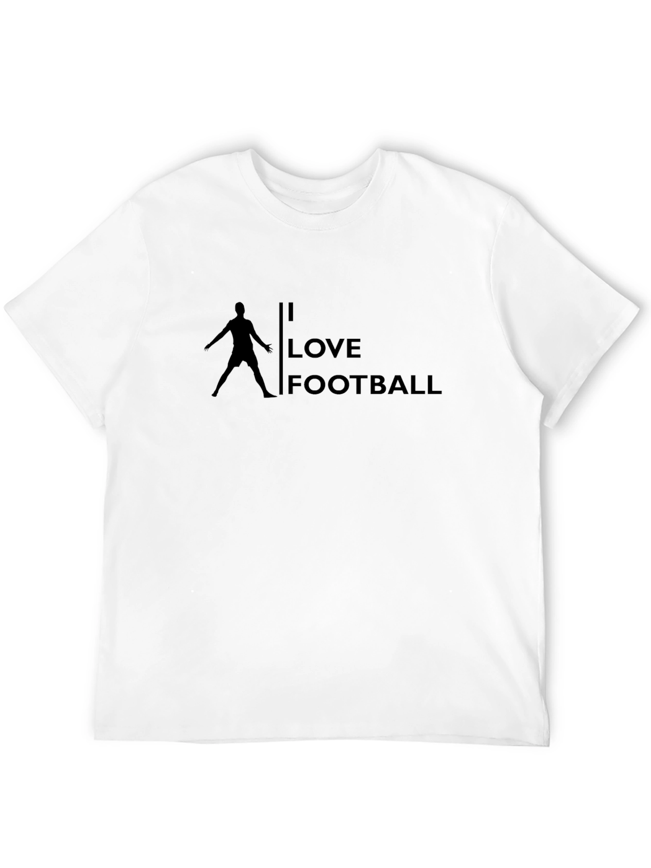 Black I Love Football Graphic T-Shirt view 12