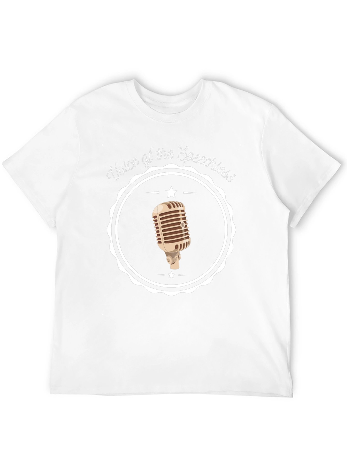 Black Voice of the Speechless Microphone Graphic Tee view 12