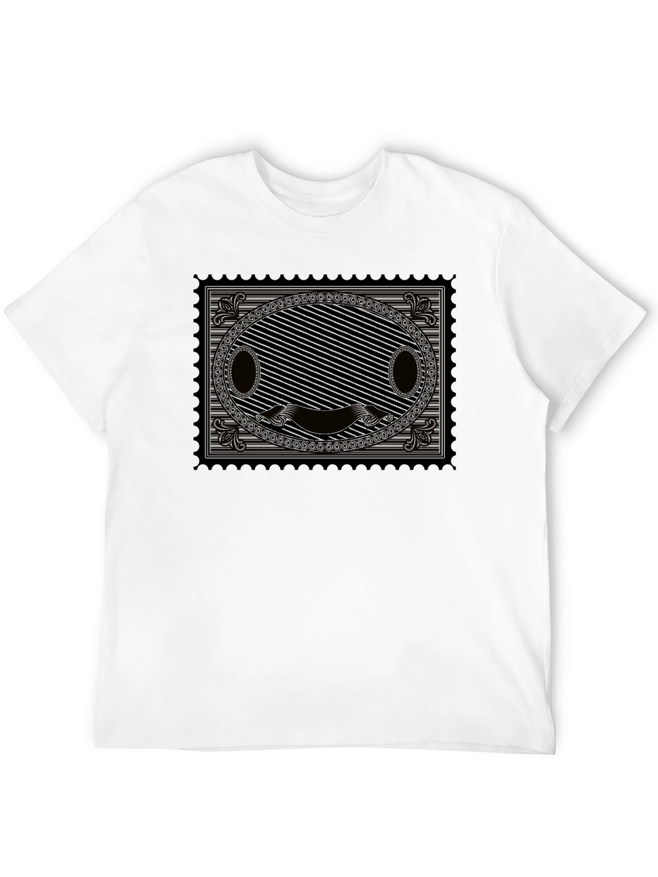 Black Novelty Stamp Style Graphic Tee view 12