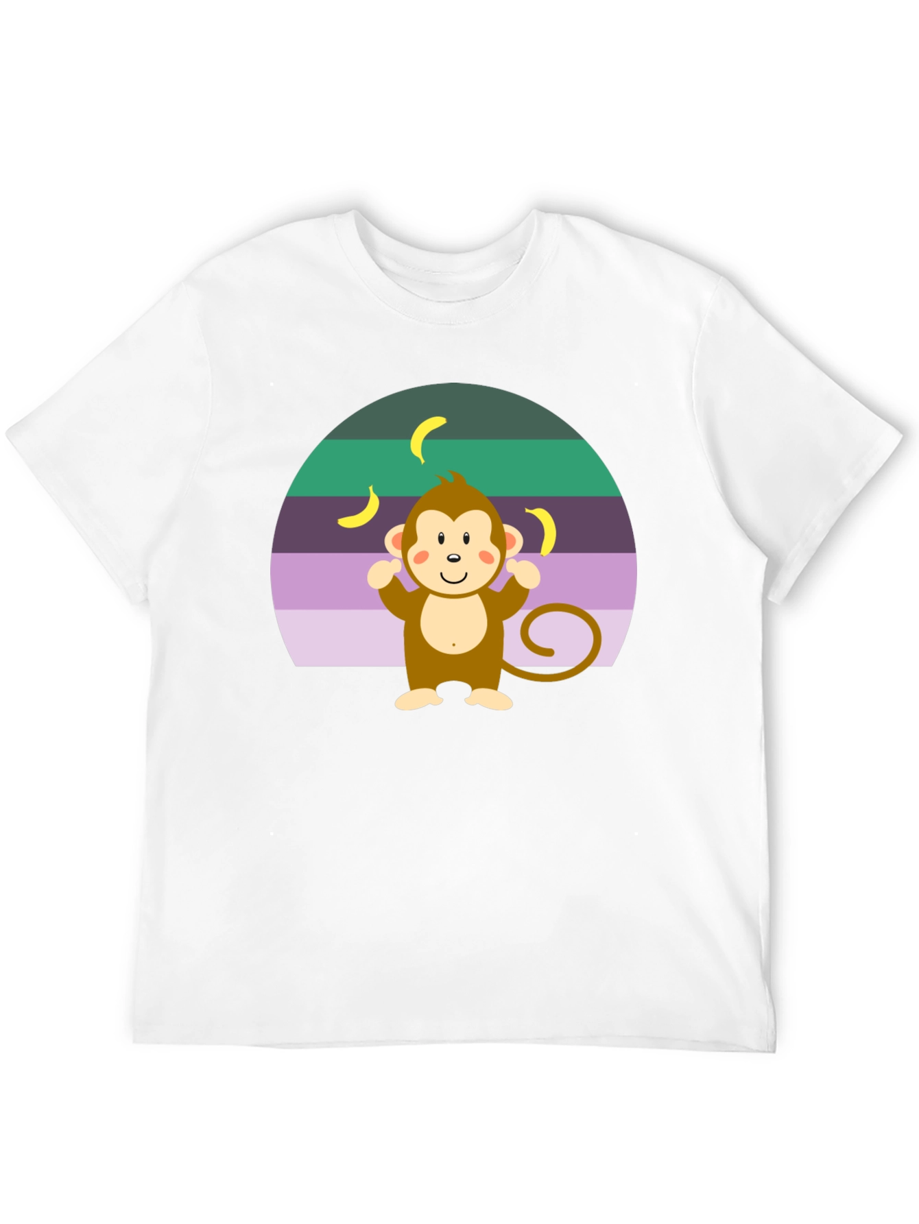 Black Monkey Banana T-Shirt Funny Cartoon view 12