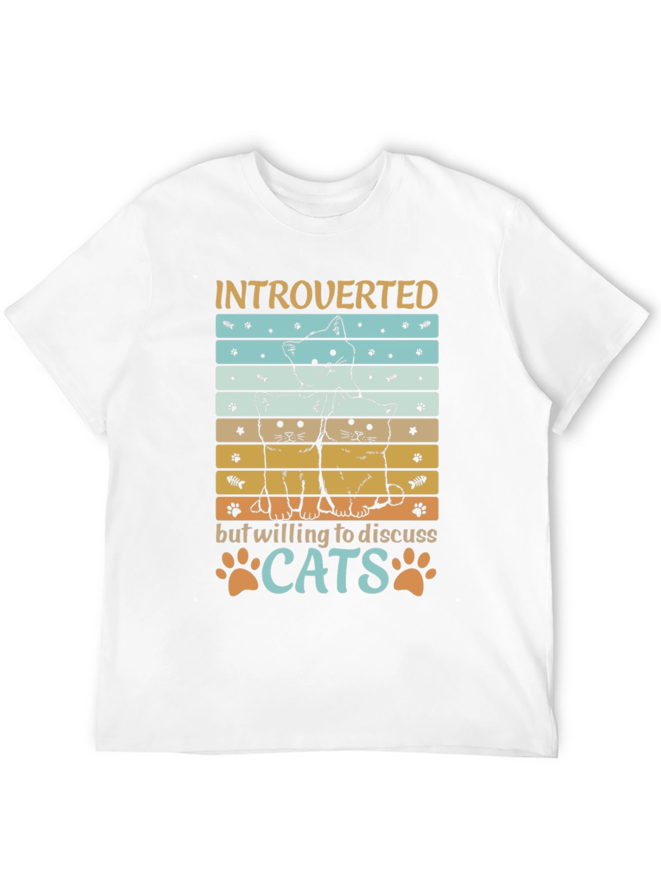 Black Introverted Cats Graphic Tee - Soft Cotton Blend view 12