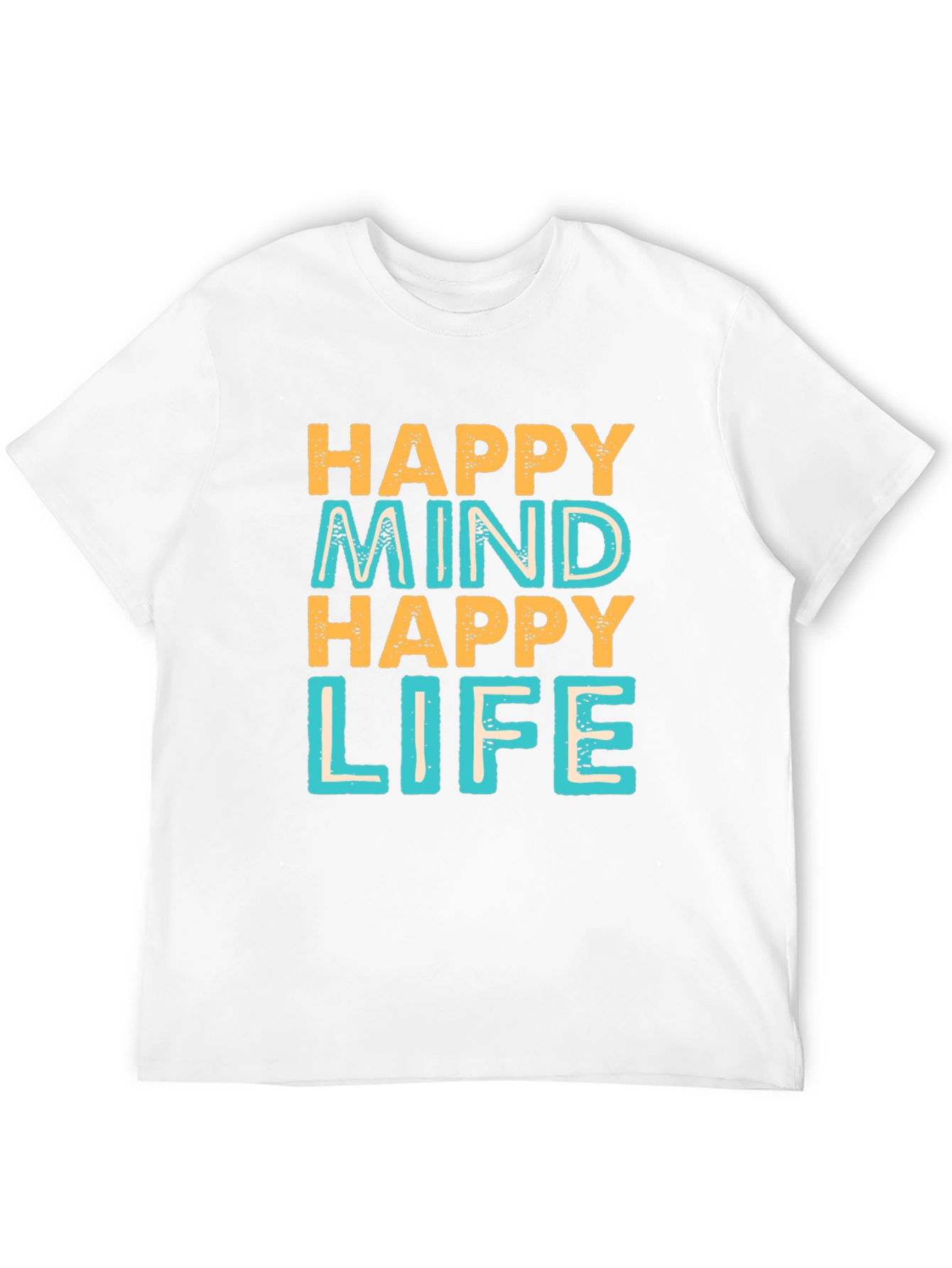 Black Happy Mind Happy Life Graphic Tee view 12