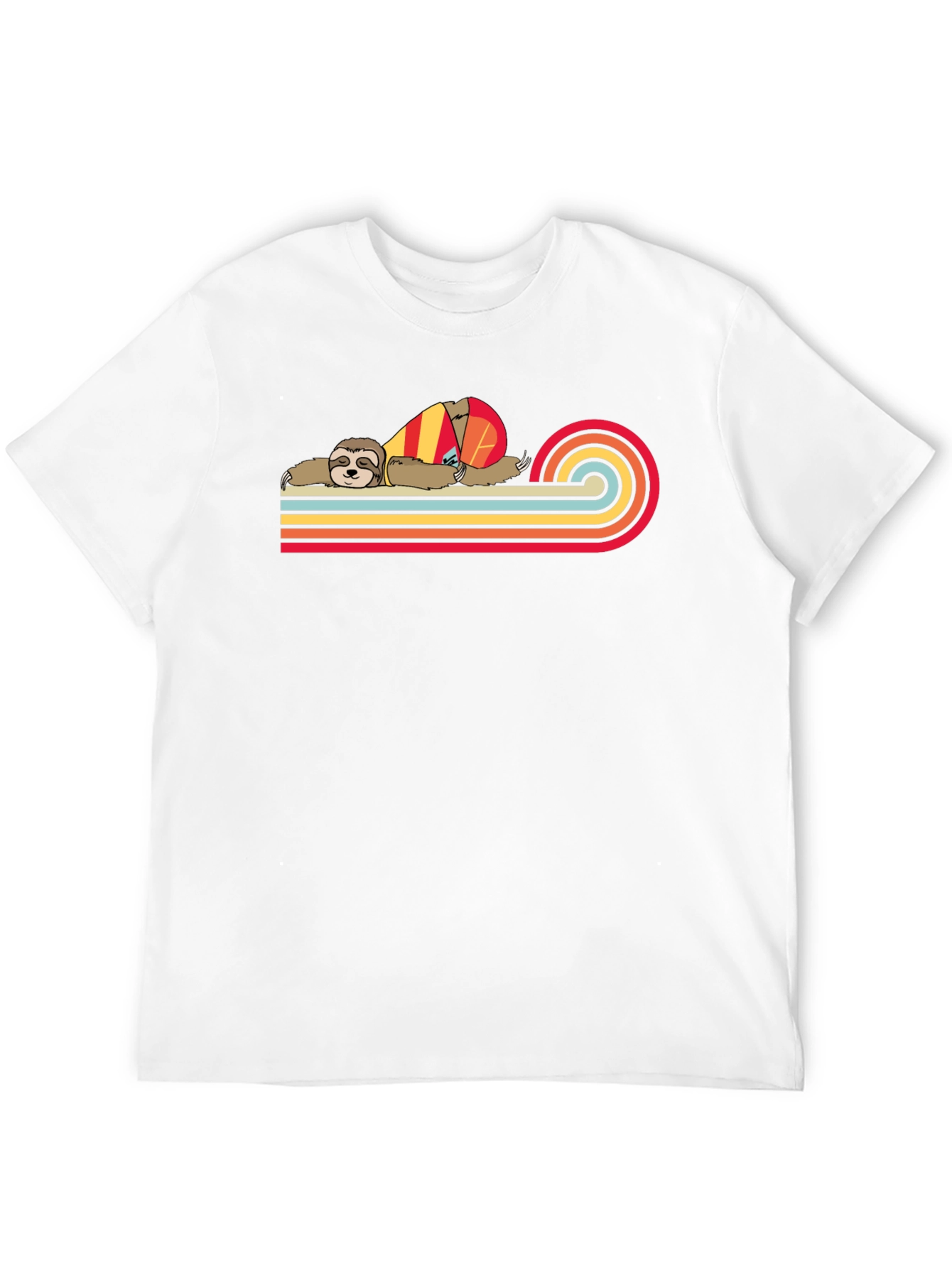 Black Retro Sloth T-Shirt - Relaxed Style view 12