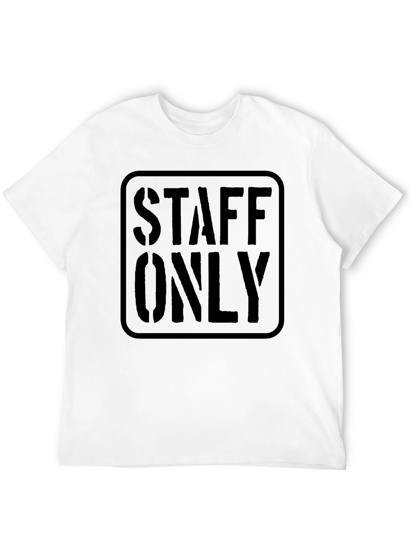 Black Staff Only Graphic T-Shirt - Black Tee view 12