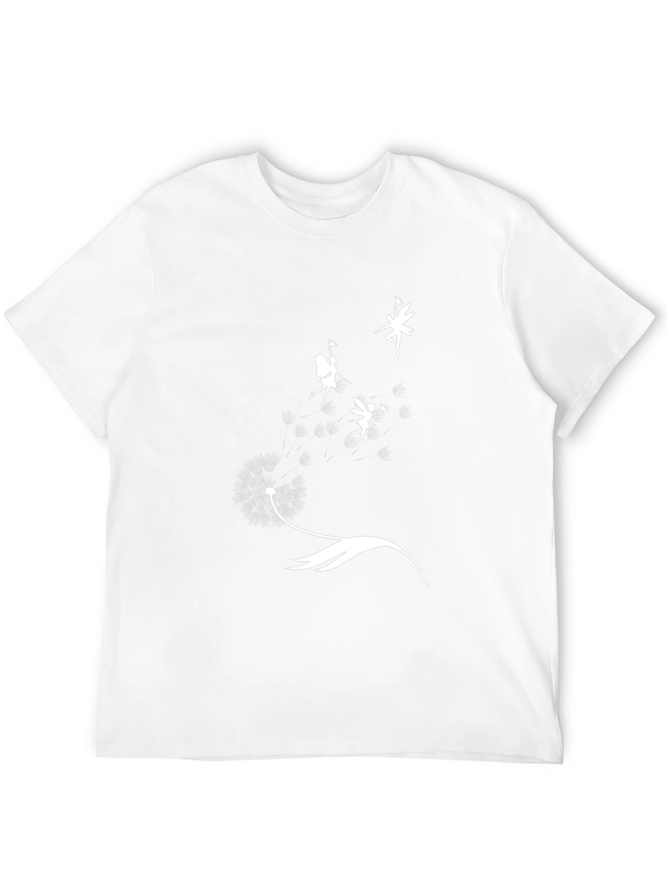 Black Dandelion Fairy Graphic Tee - Black Cotton Blend view 12