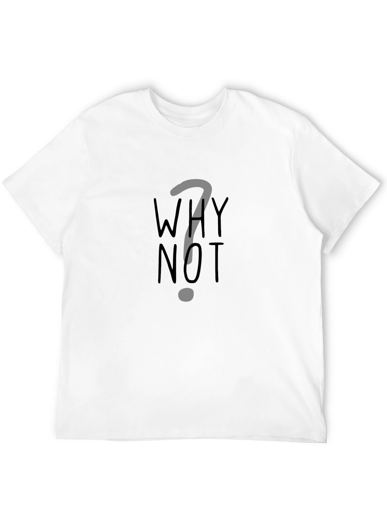 Black Why Not Black Graphic Tee - Soft Cotton Blend view 12