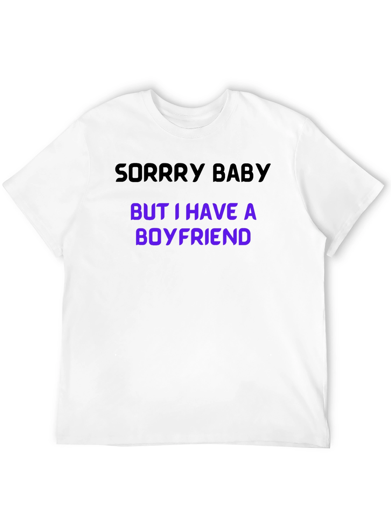 Black Sorry Baby Boyfriend Graphic Tee view 12