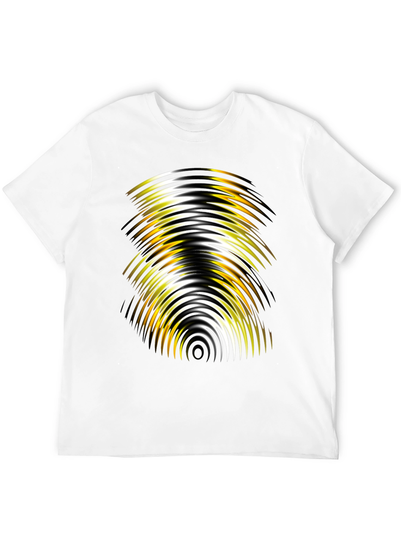 Black Abstract Graphic Print Men's Black T-Shirt view 12