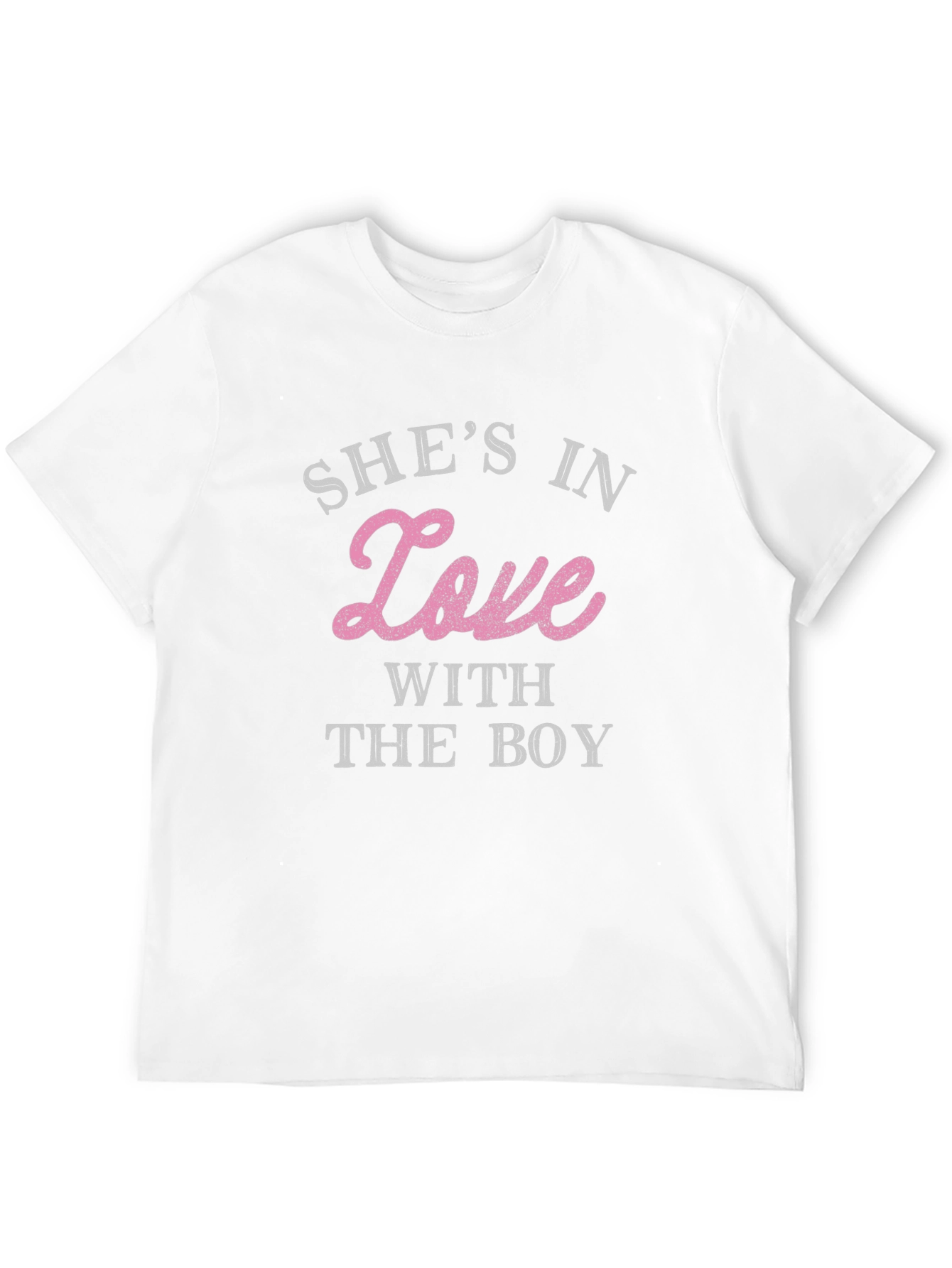 Black She's In Love With The Boy Black T-Shirt view 12