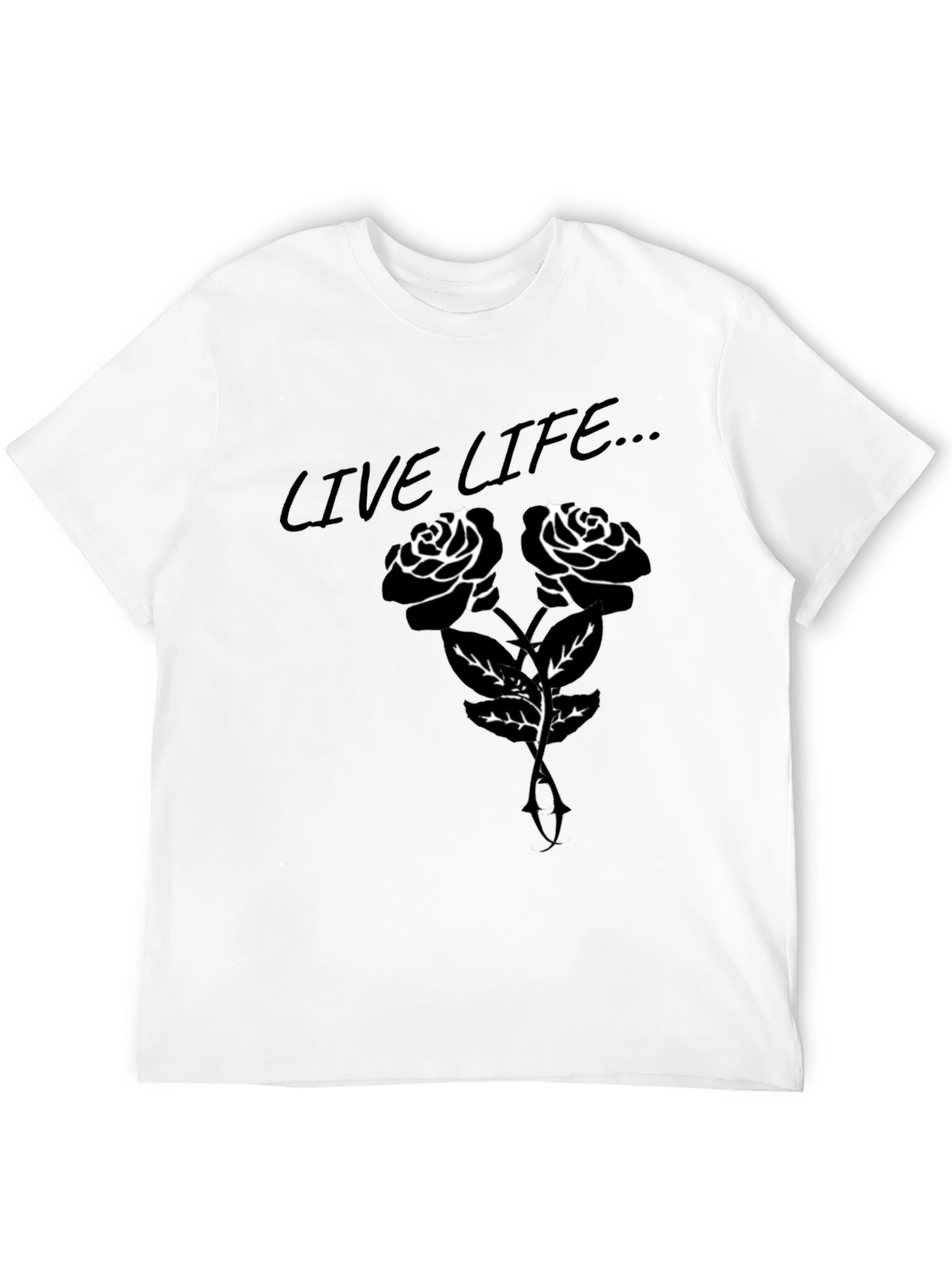 Black Live Life Rose Graphic T-Shirt view 12