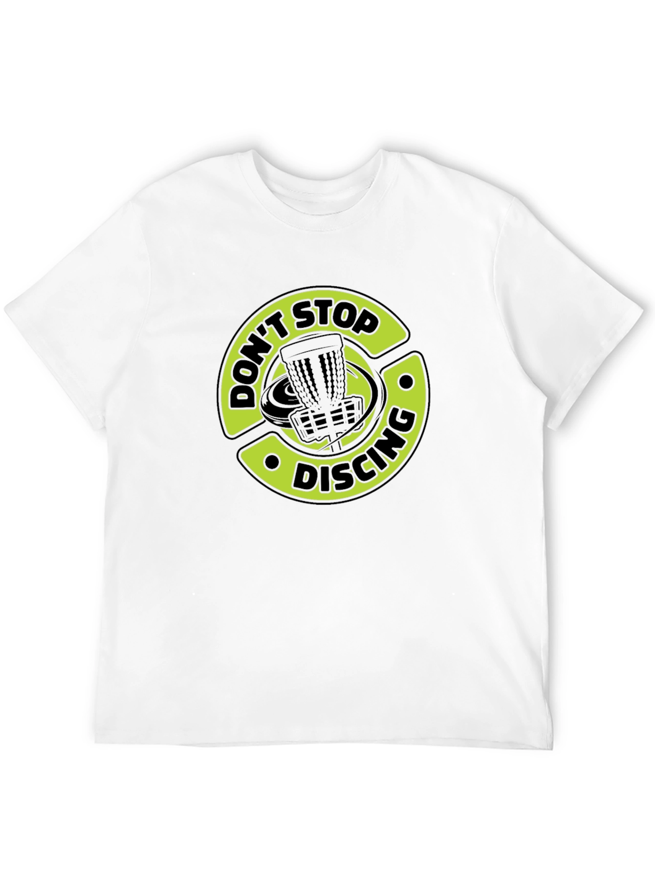 Black Don't Stop Discing T-Shirt, Disc Golf Apparel view 12