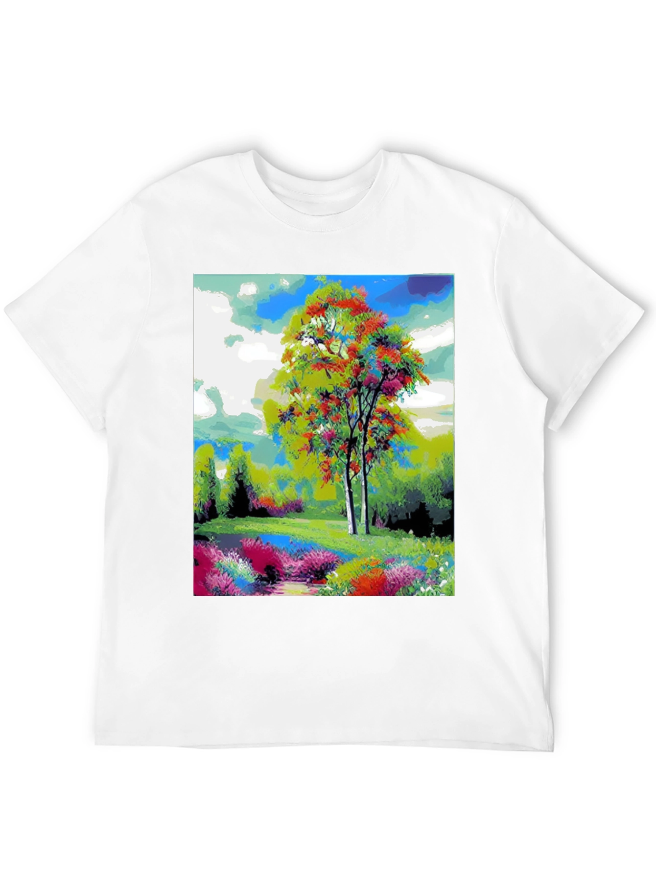Black Nature Art T-Shirt view 12