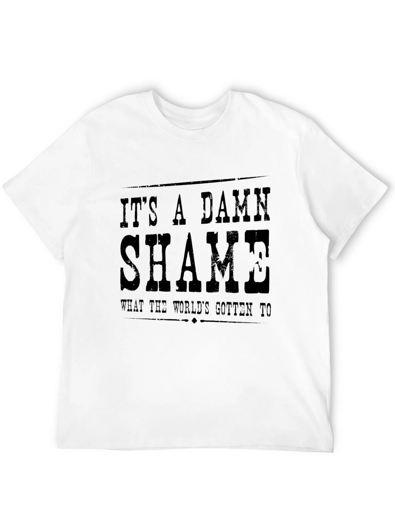 Black It's A Damn Shame Graphic T-Shirt view 12