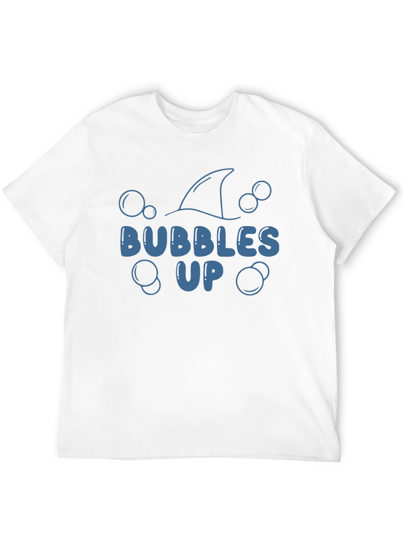 Black Bubbles Up T-Shirt - Shark Fin Design view 12