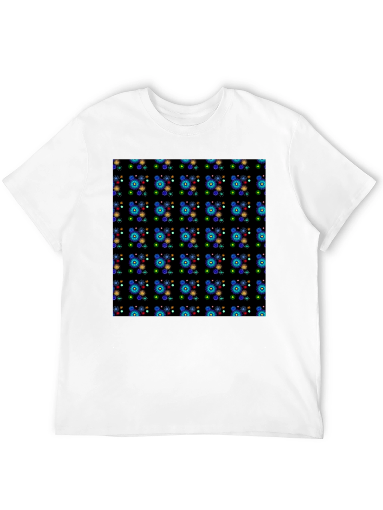 Black Patterned Black Tee - Bold and Unique Design view 12