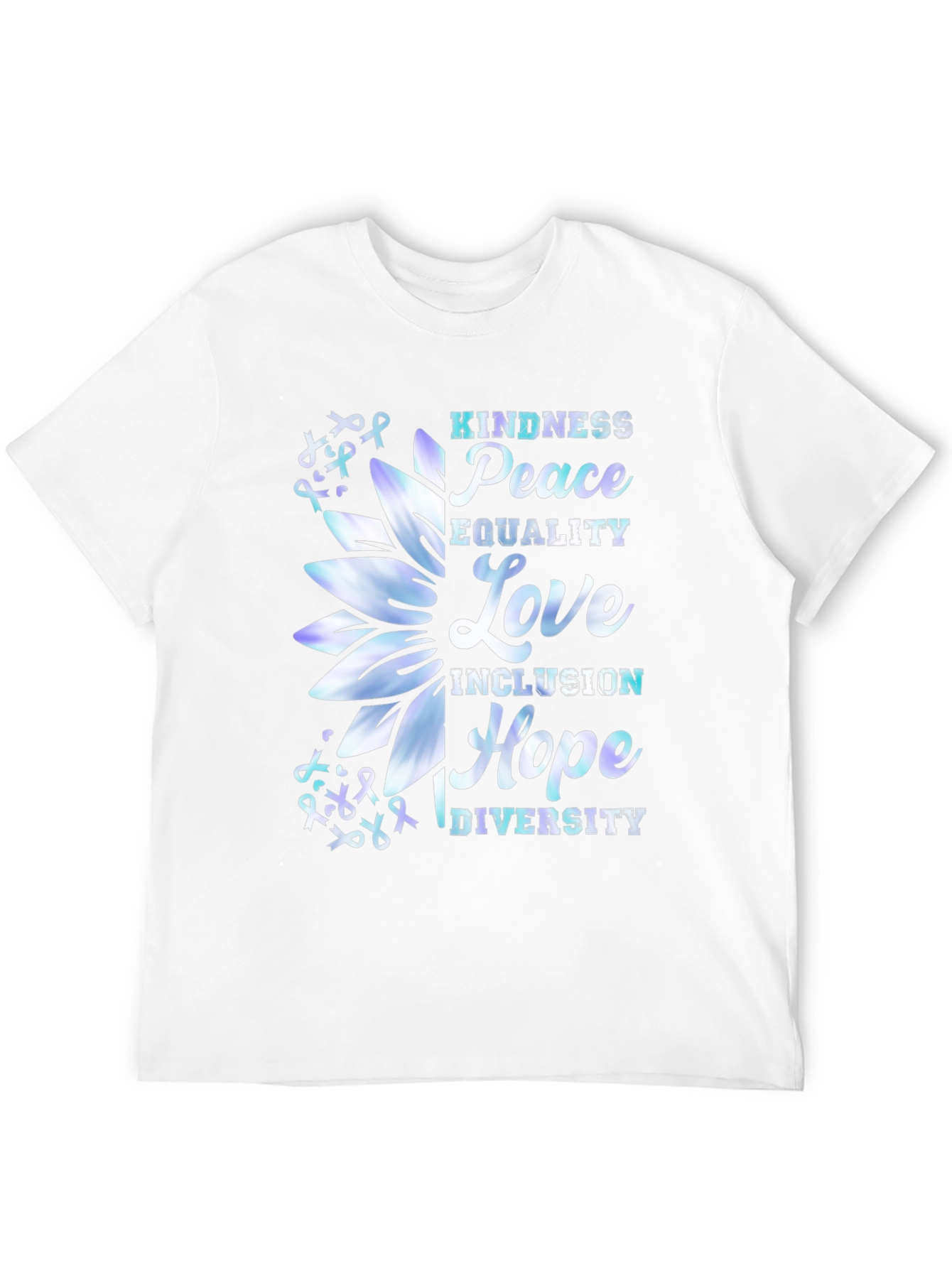 Black Kindness Peace Love Graphic T-Shirt view 12