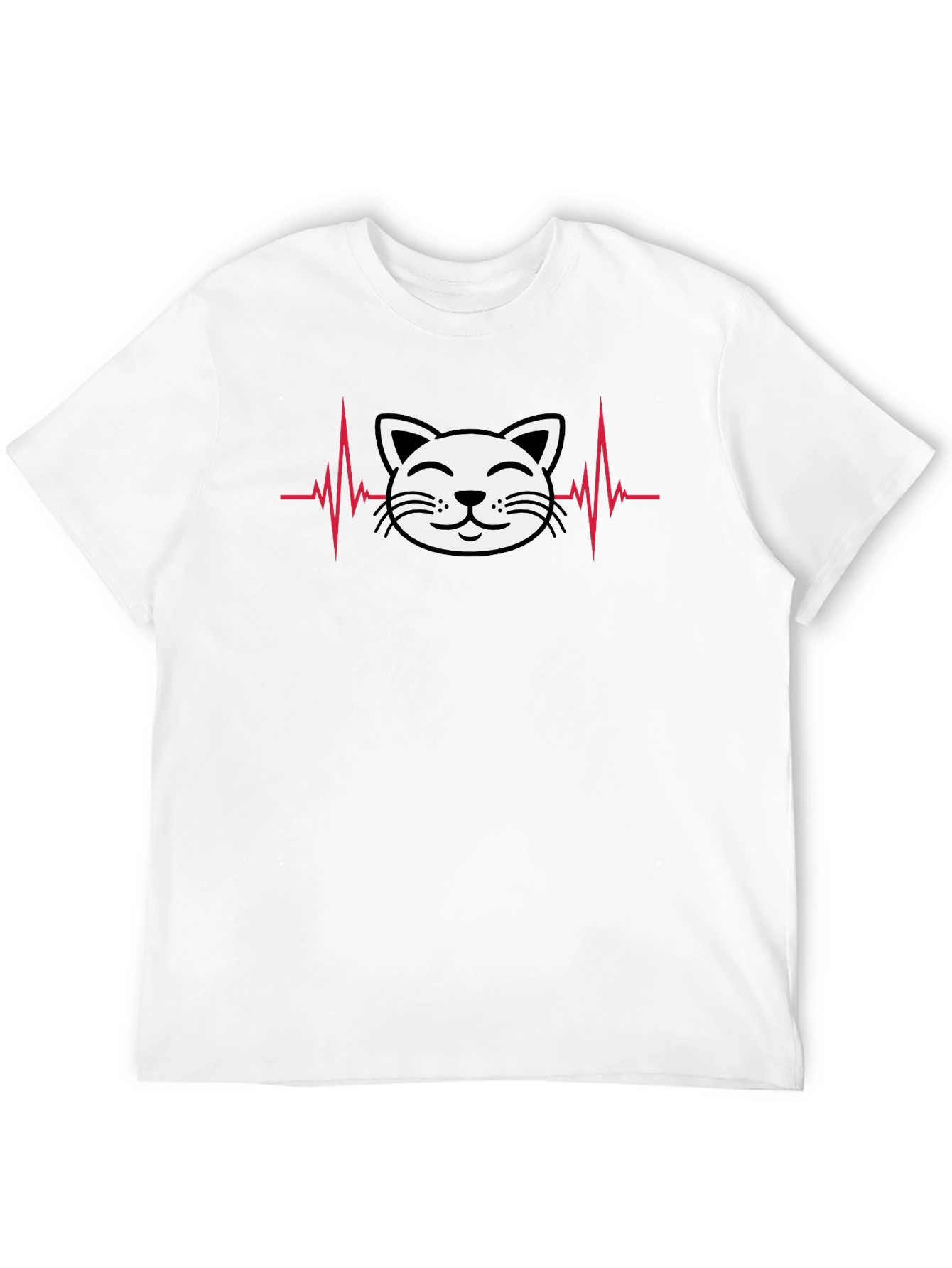 Black Cat Heartbeat T-Shirt - Cute & Stylish! view 12