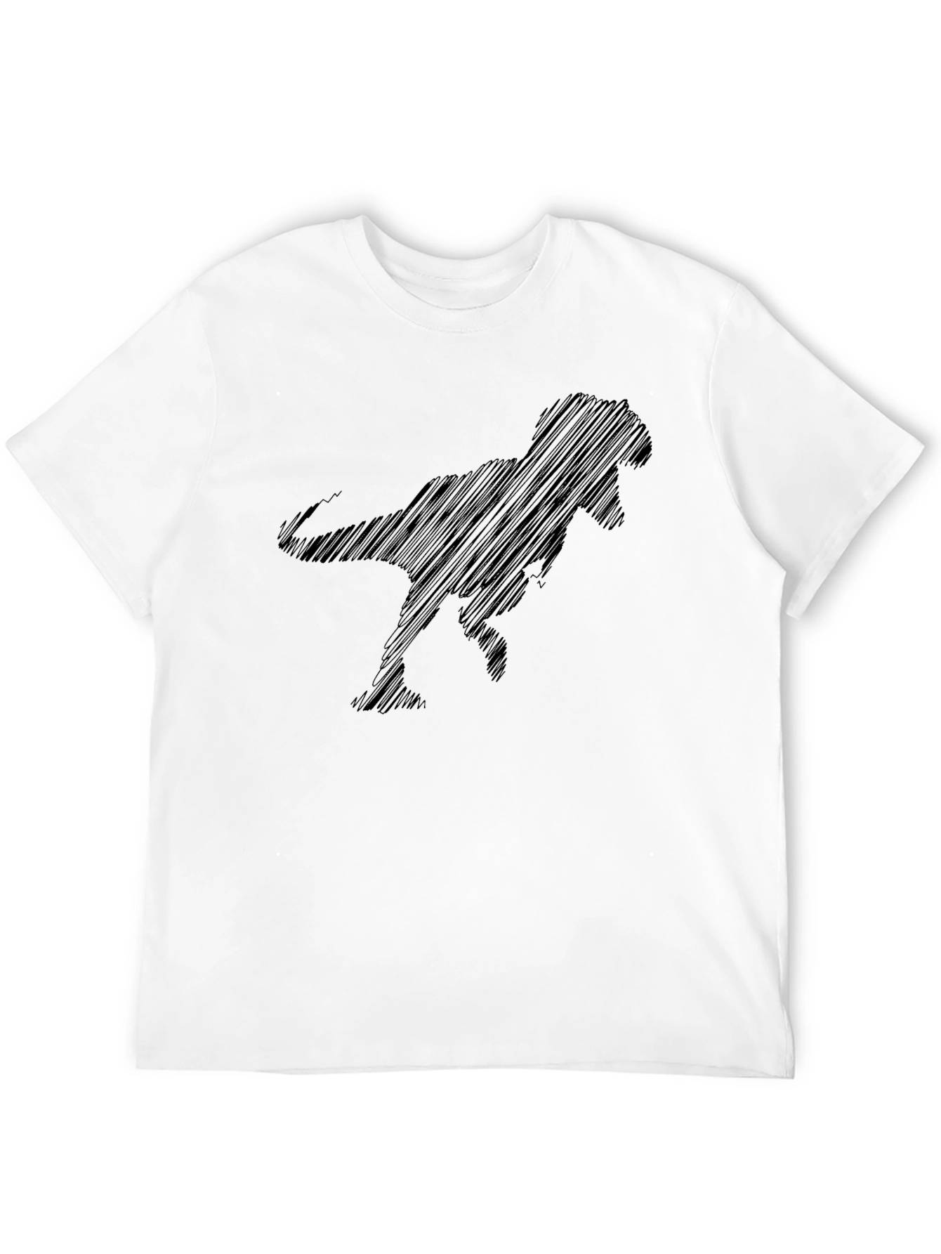 Black Men's Black T-Rex Graphic Tee - Casual Style view 12