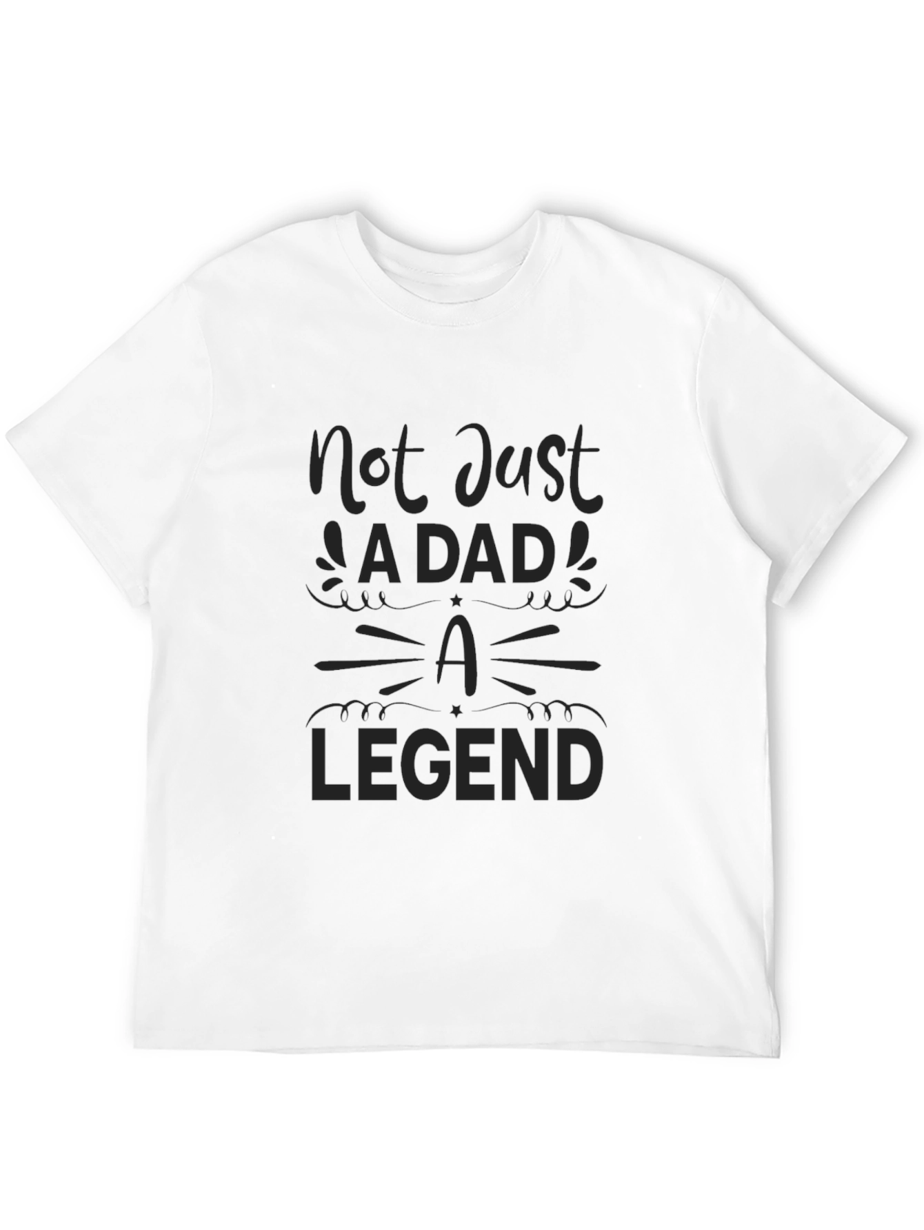 Black Dad Legend T-Shirt - Black Graphic Tee view 12