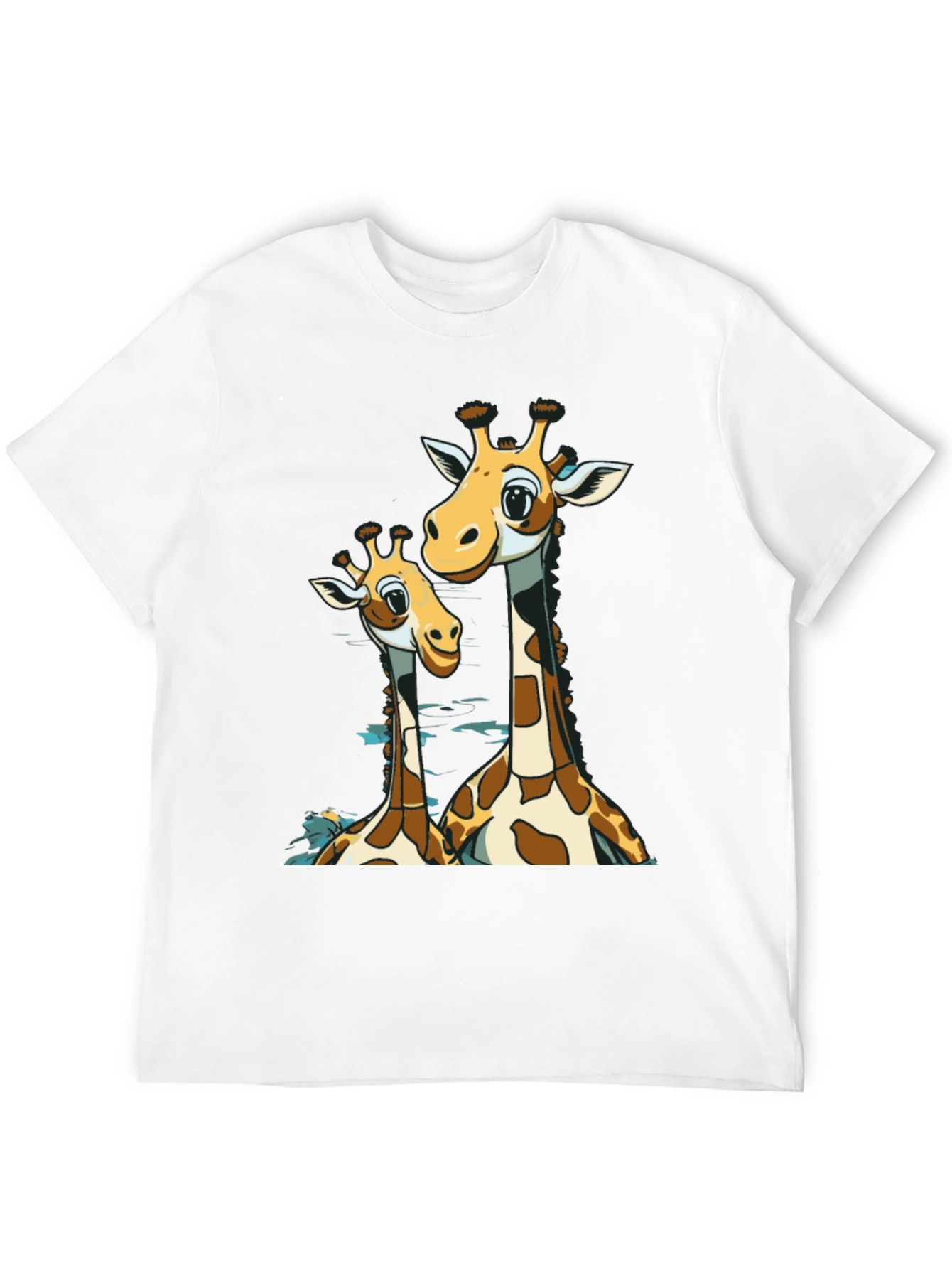 Black Giraffe Lover Black T-Shirt view 12