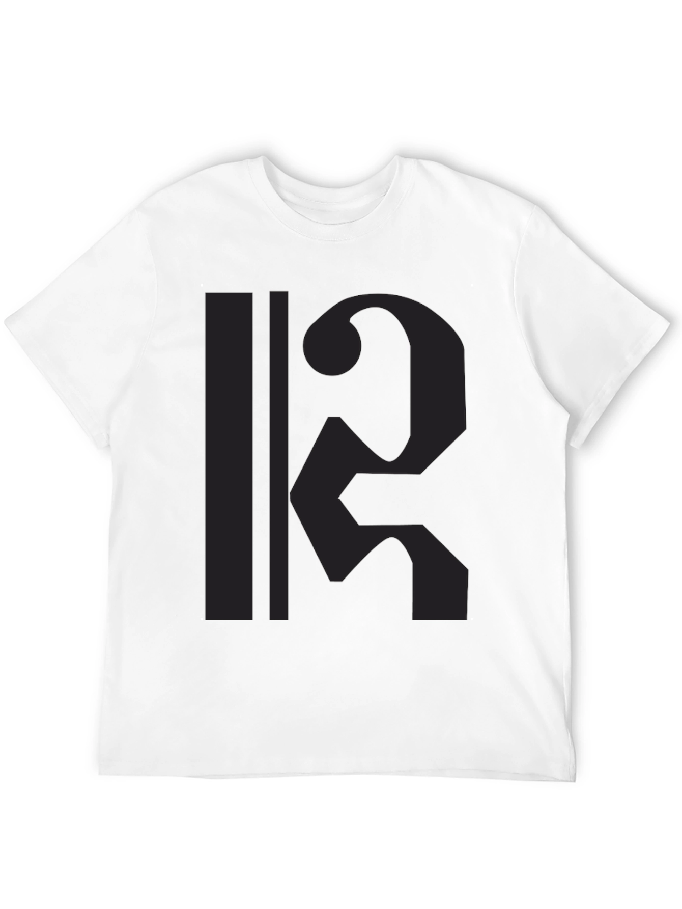 Black Abstract Graphic Print Tee - Black view 12