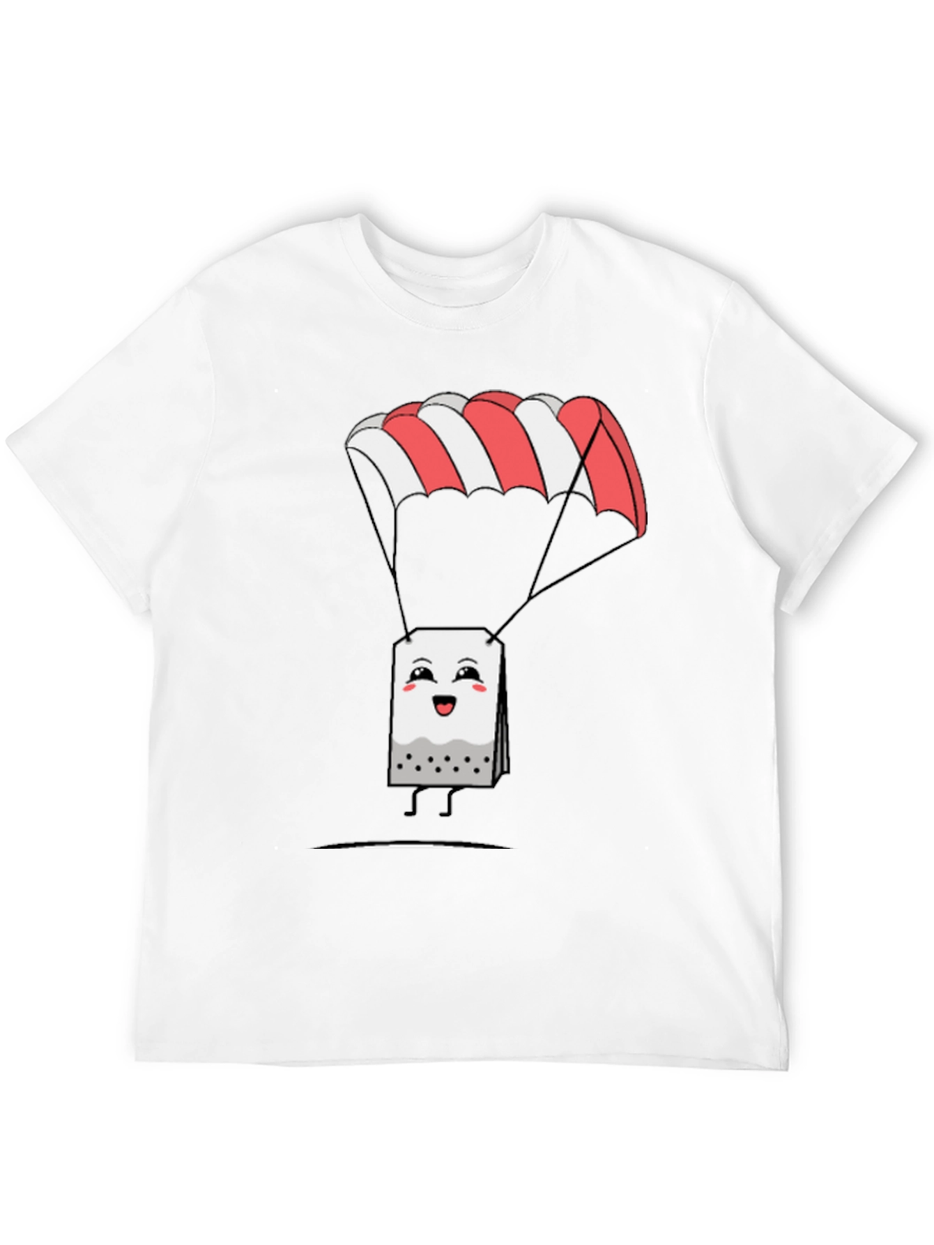 Black Parachute Tea Bag Graphic T-Shirt view 12
