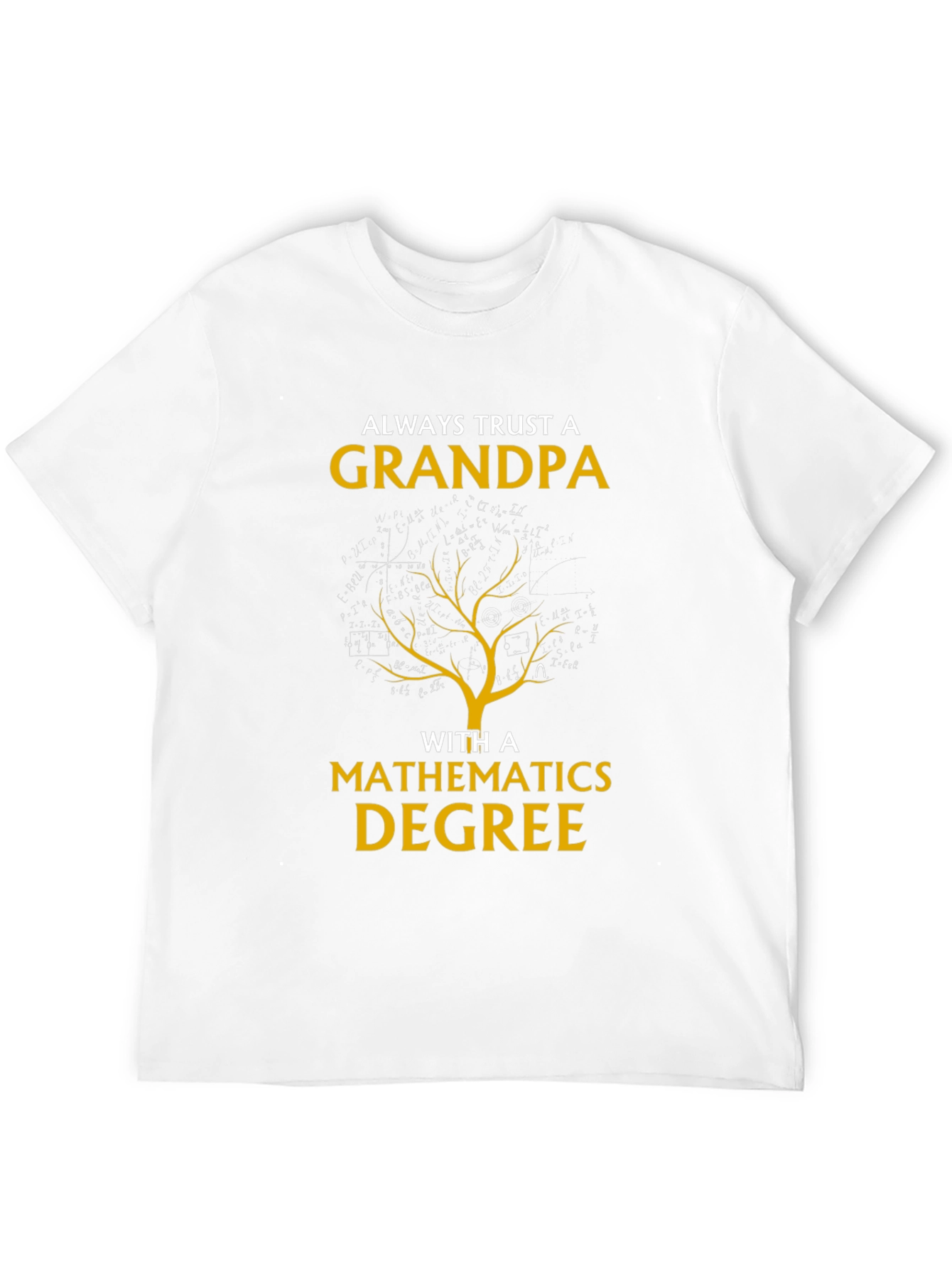 Black Grandpa Mathematics Degree Graphic Tee view 12