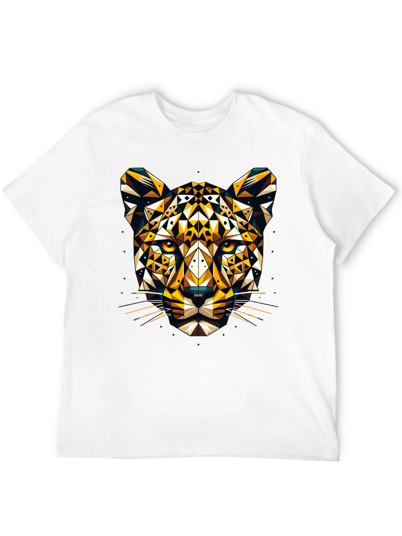 Black Geometric Leopard Graphic Tee - Black view 12