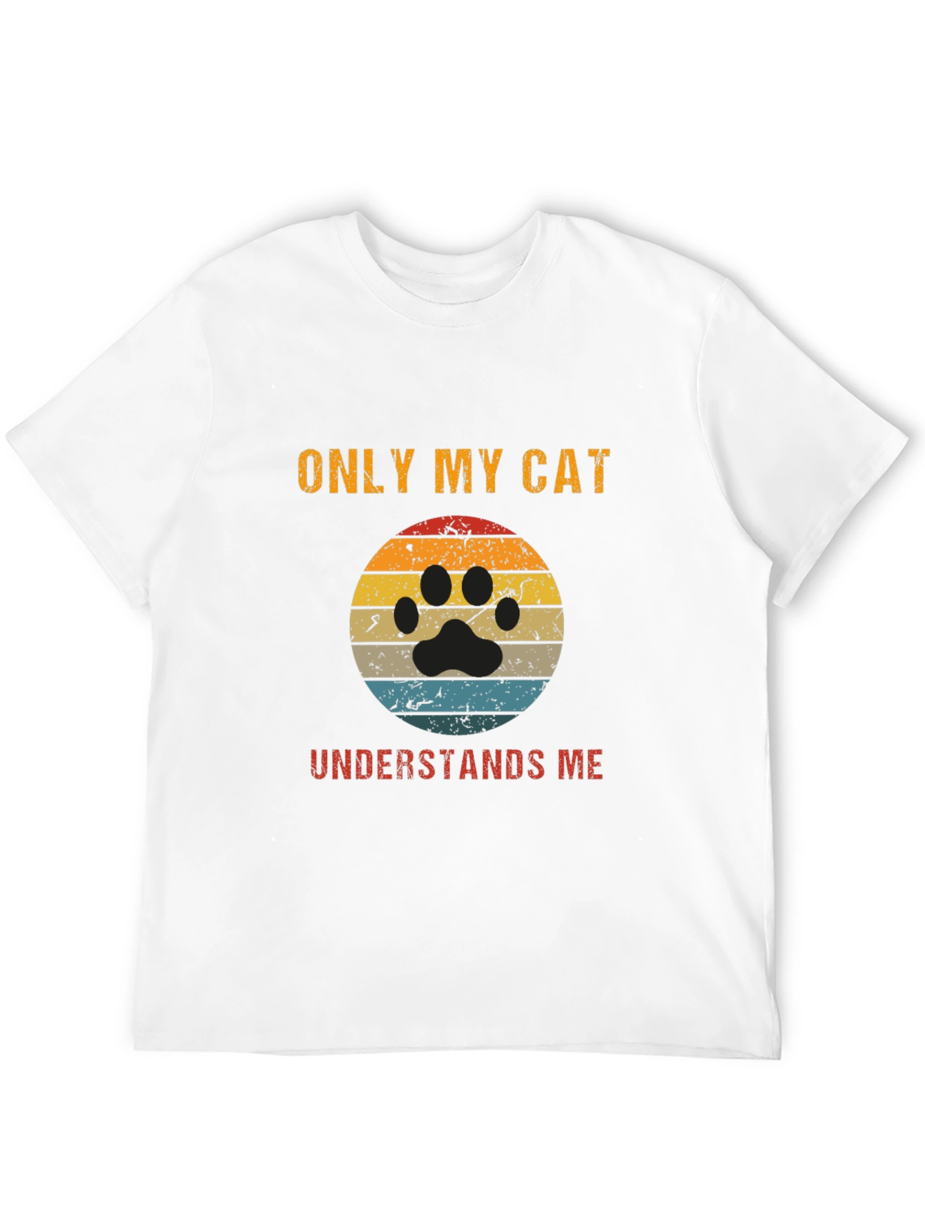 Black Only My Cat Understands Me T-Shirt view 12