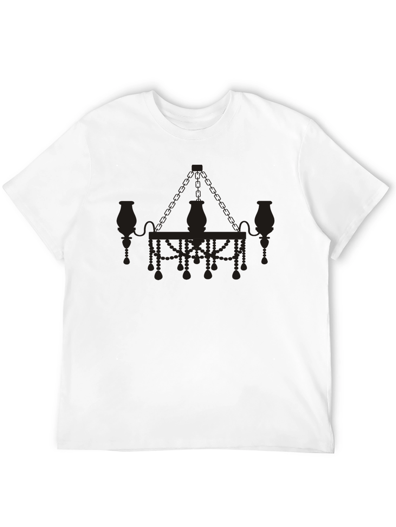 Black Elegant Chandelier Graphic T-Shirt - Black view 12