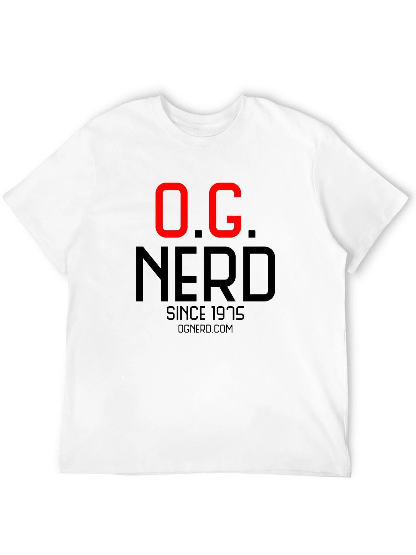 Black OG Nerd Since 1975 Black T-Shirt view 12