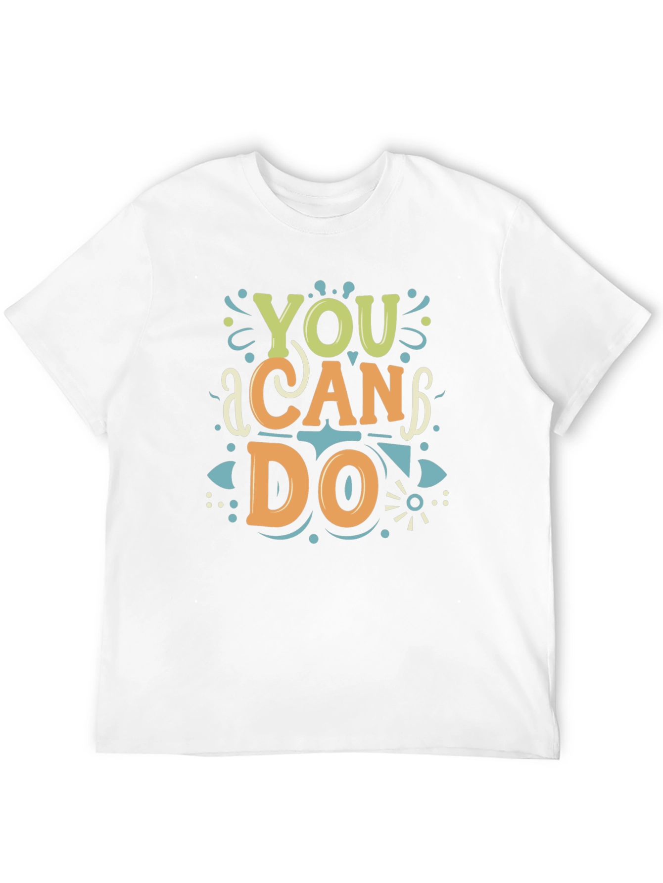 Black You Can Do It Graphic Tee - Black Short Sleeve Cotton T-Shirt view 12
