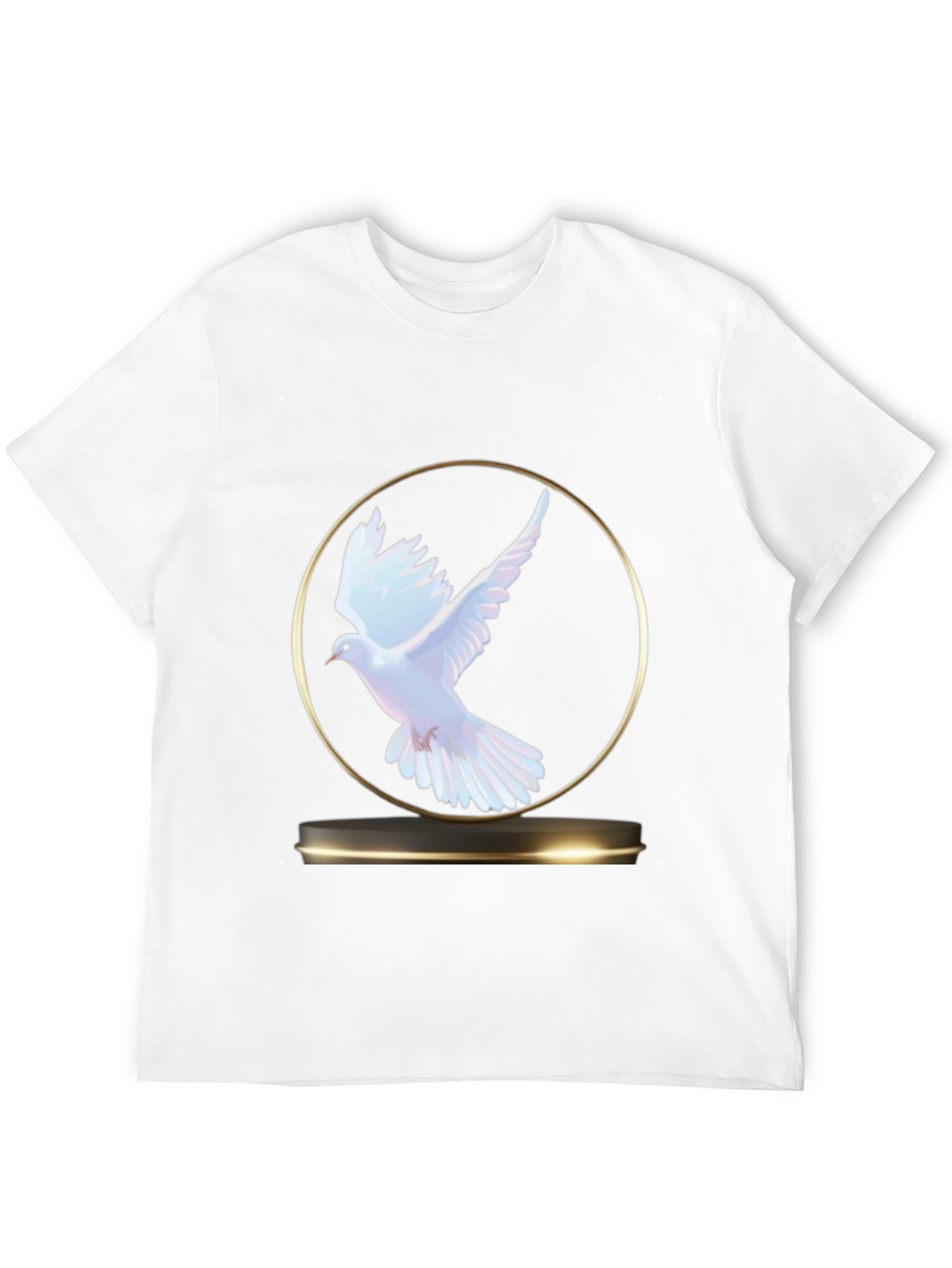 Dove Graphic T-Shirt - Black Casual Tee - 12