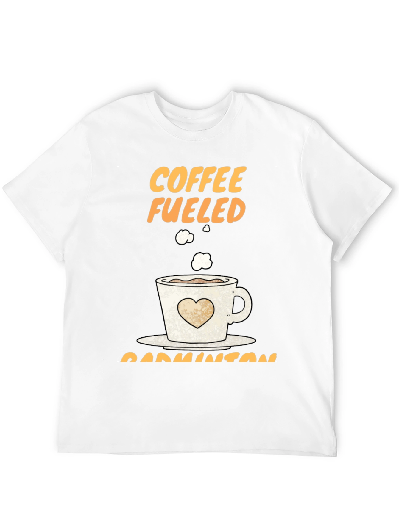 Black Coffee Fueled Badminton T-Shirt view 12