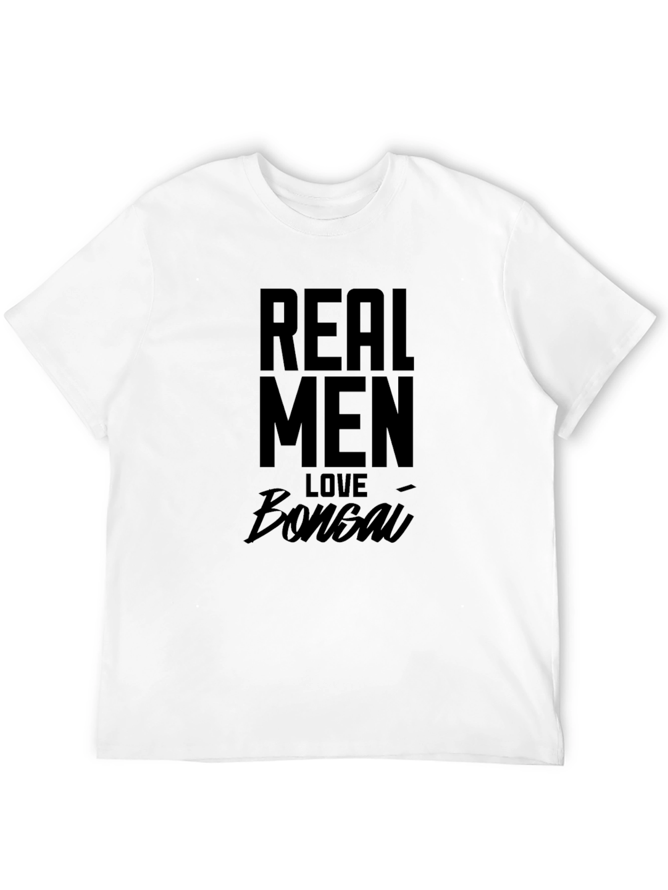 Black Real Men Love Bonsai Black T-Shirt view 12